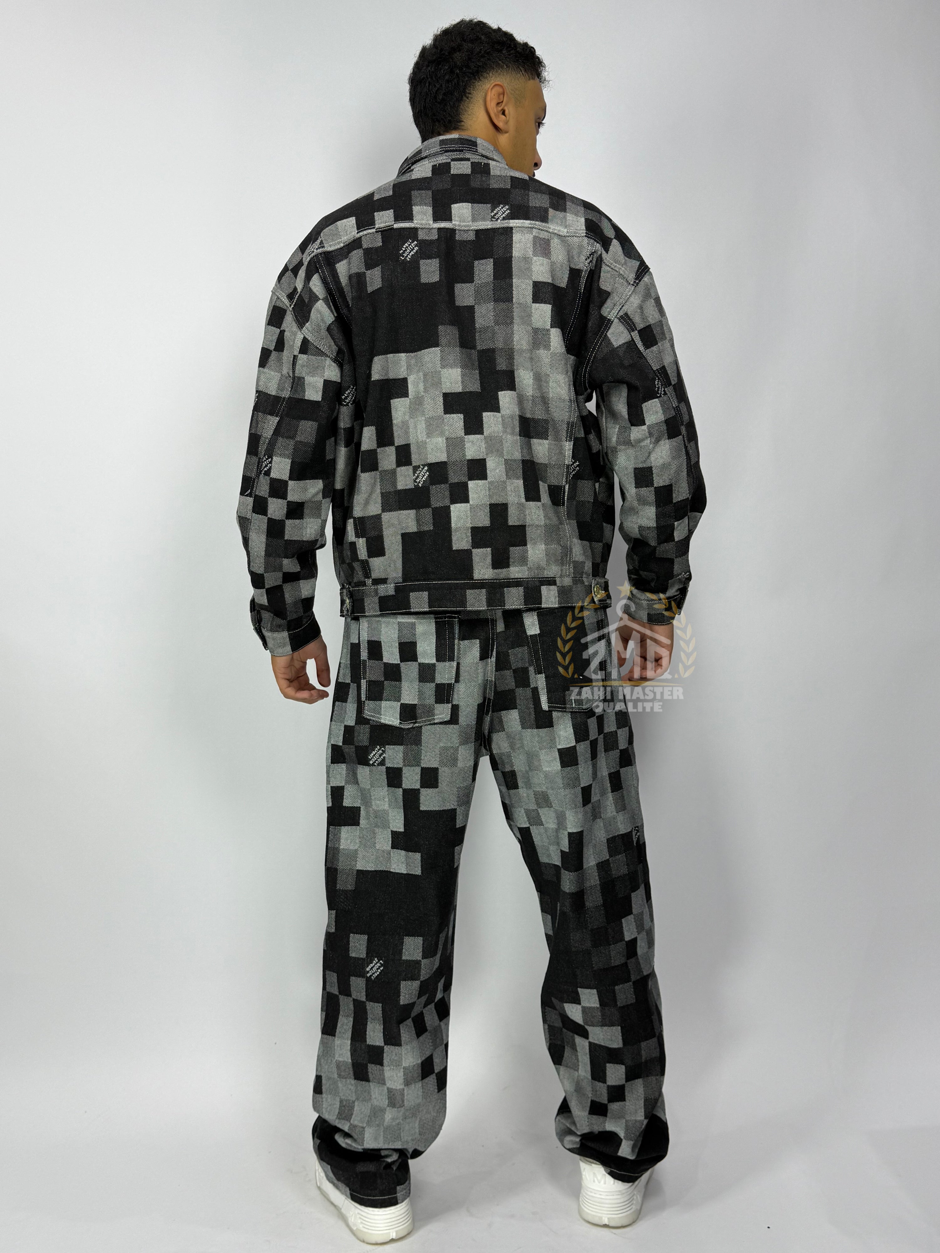 Ensemble Pixel Denim Noir – Édition Limitée 1ʳᵉ Qualité