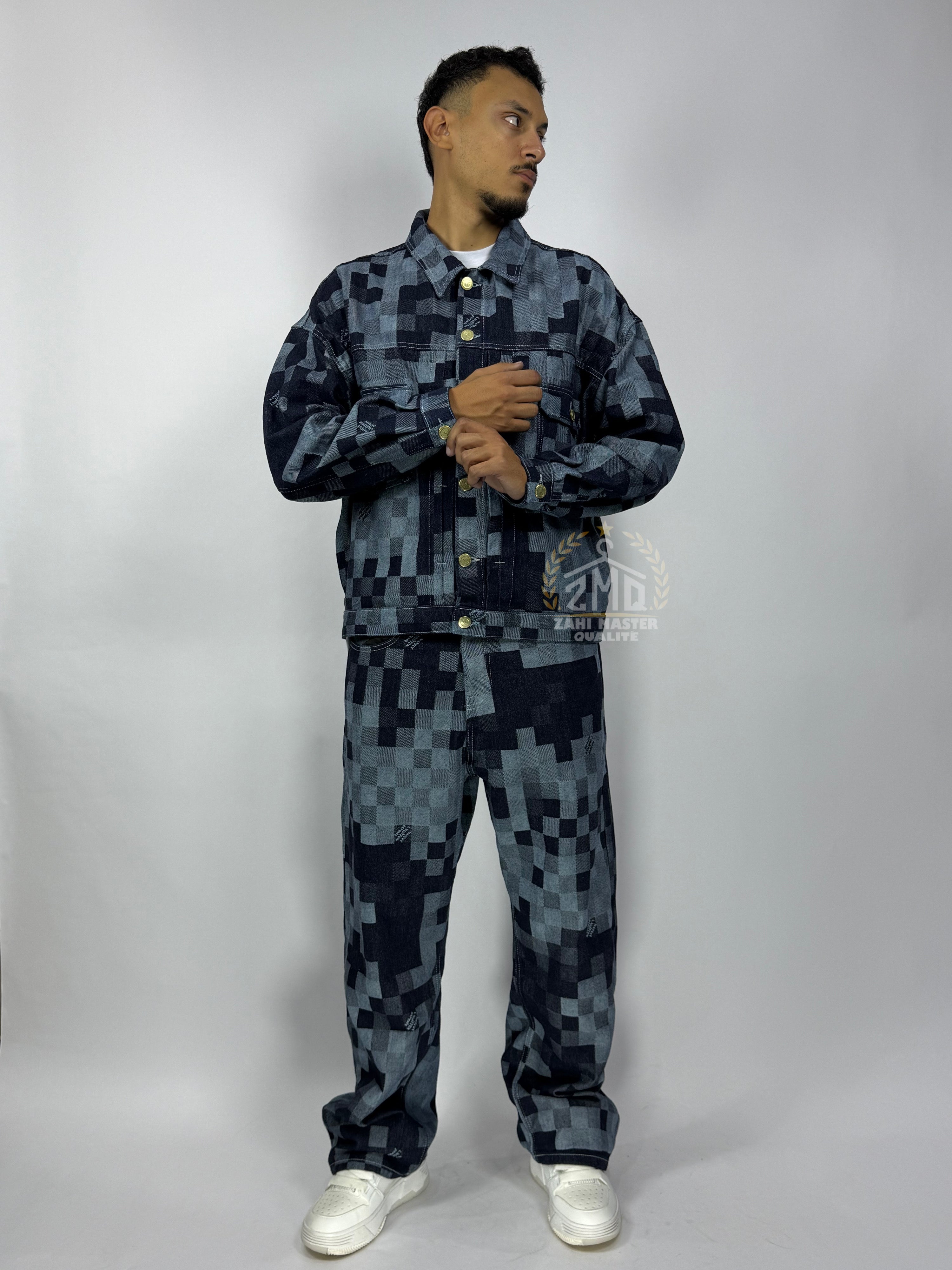 Ensemble Pixel Denim – Édition Limitée 1ʳᵉ Qualité