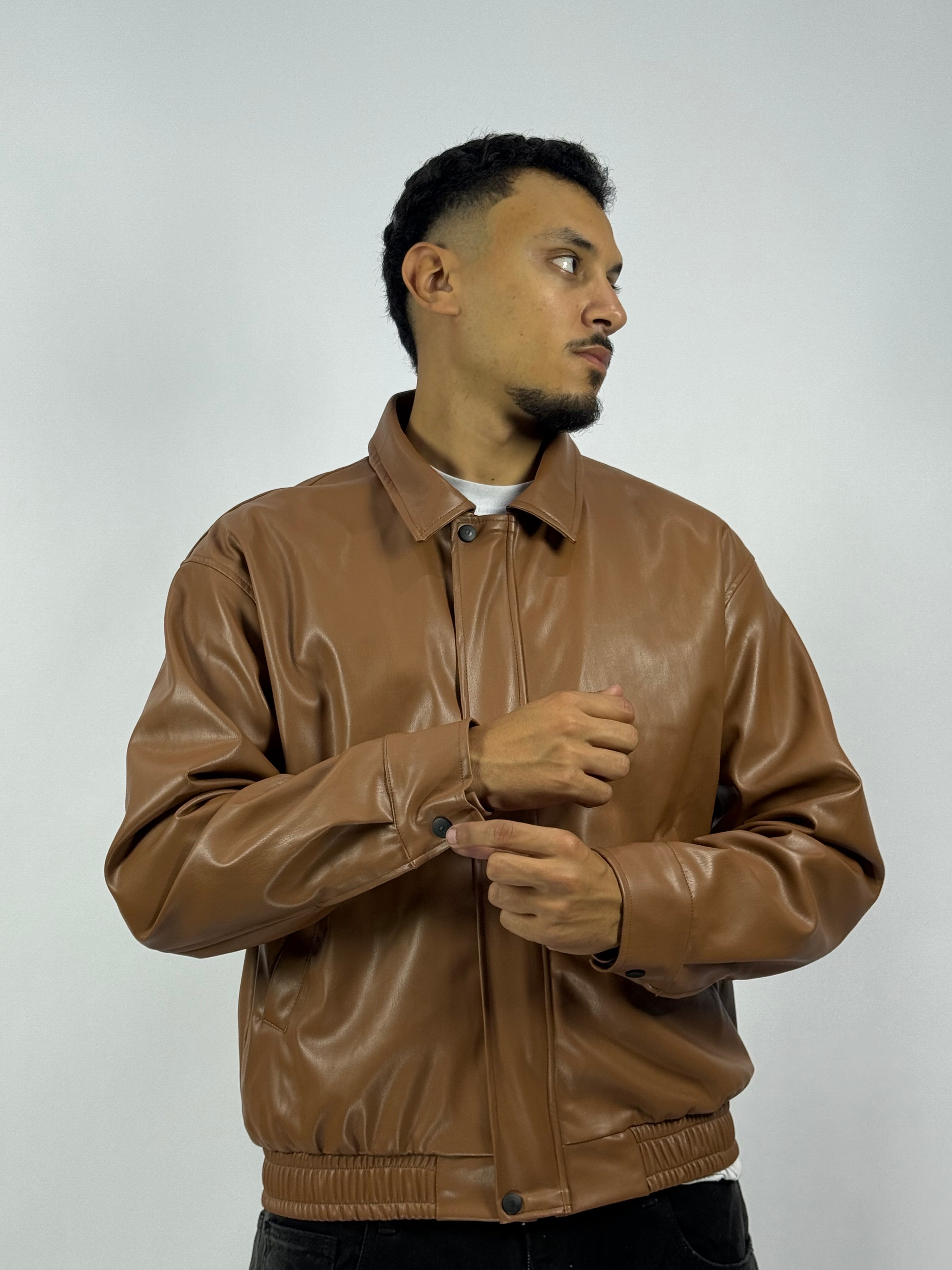 Veste en cuire CAMEL