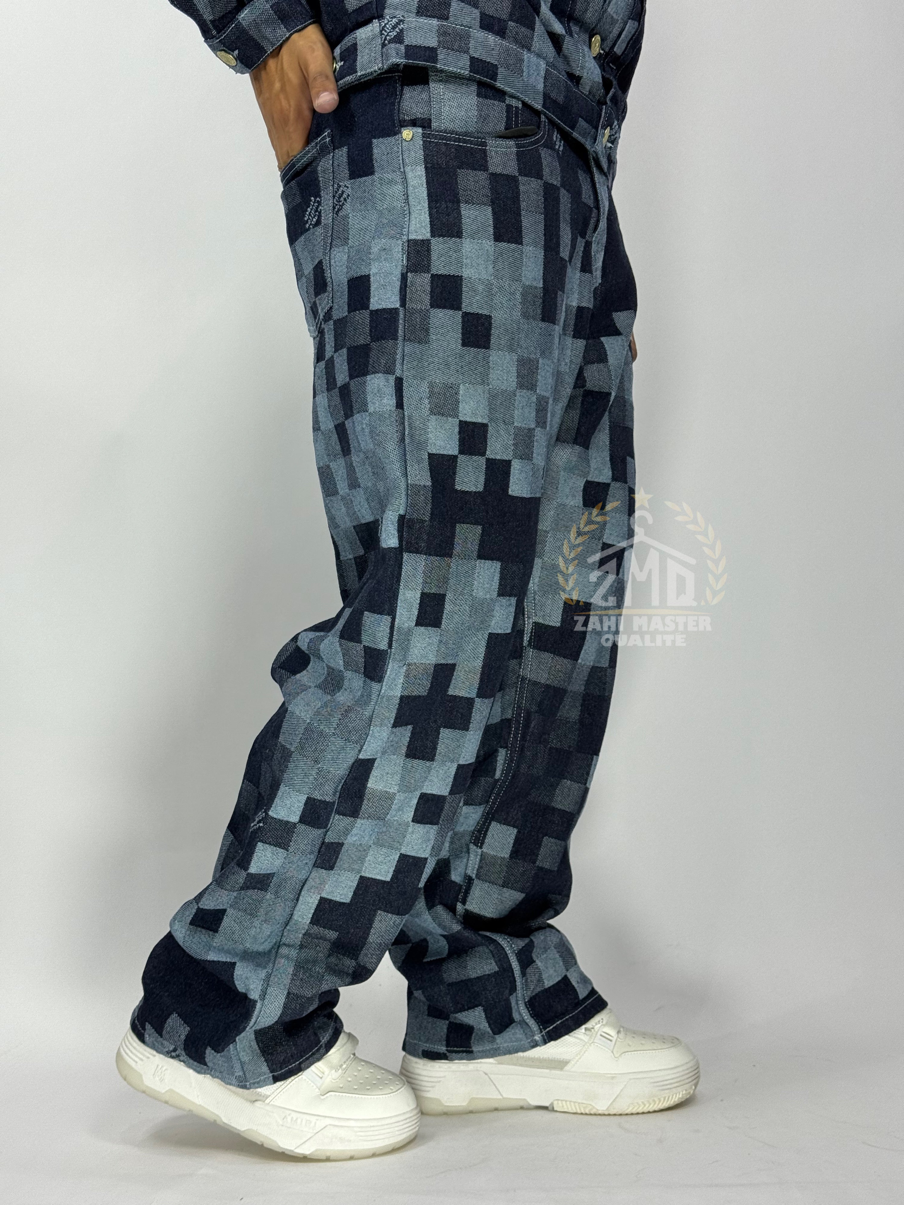 Ensemble Pixel Denim – Édition Limitée 1ʳᵉ Qualité