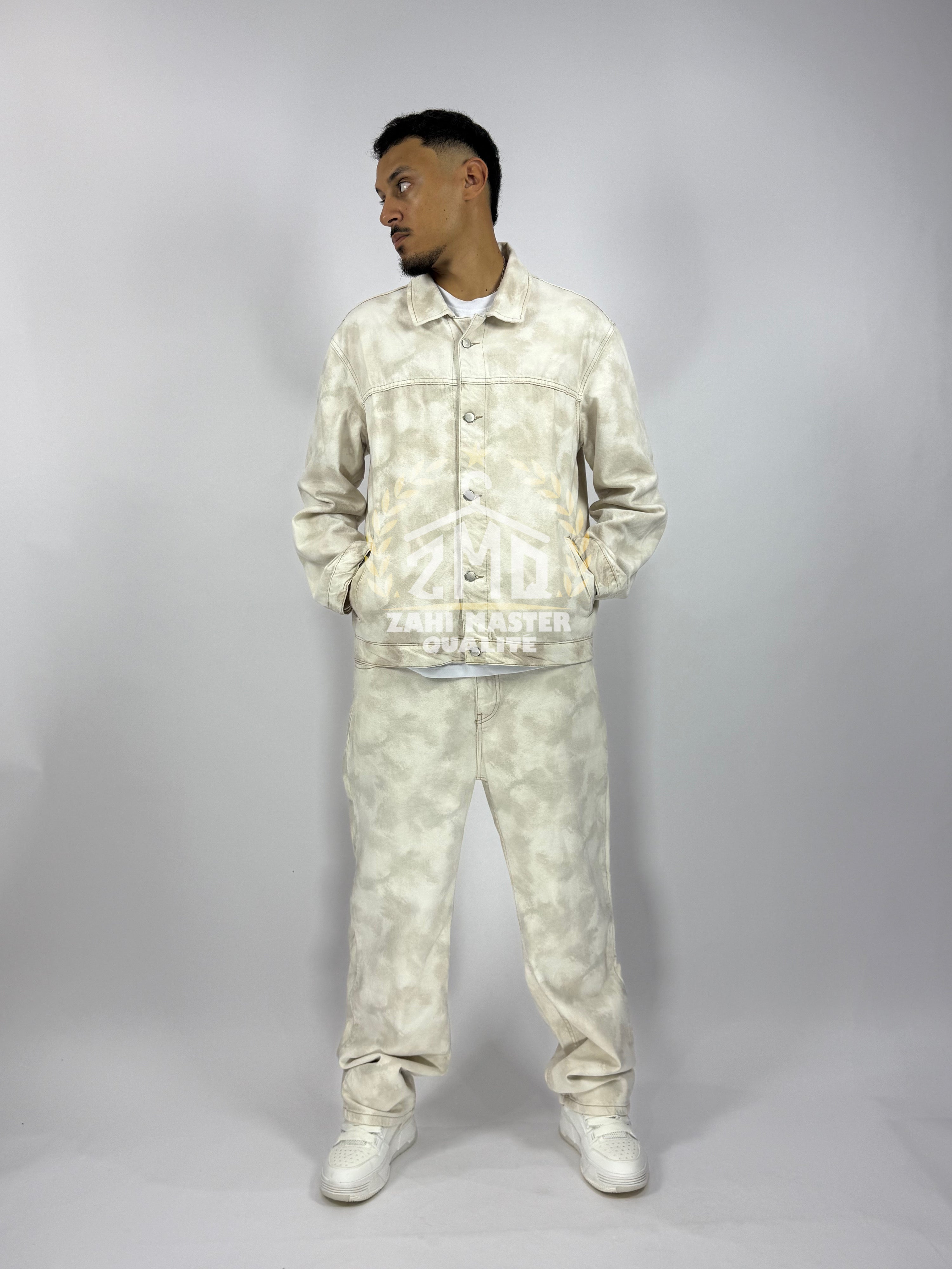 Ensemble Jeans Blanc – Style épuré & 1ère qualité