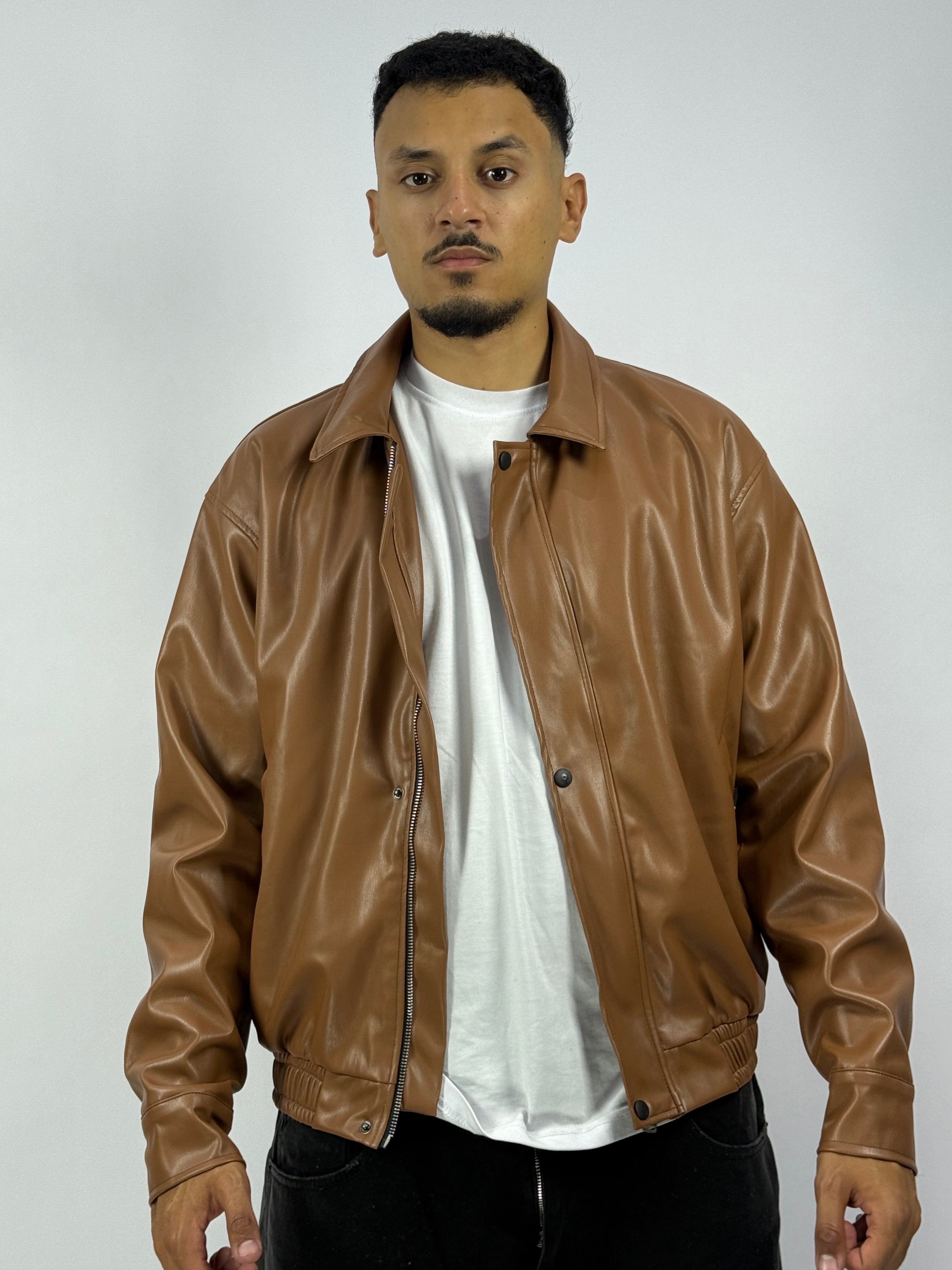 Veste en cuire CAMEL