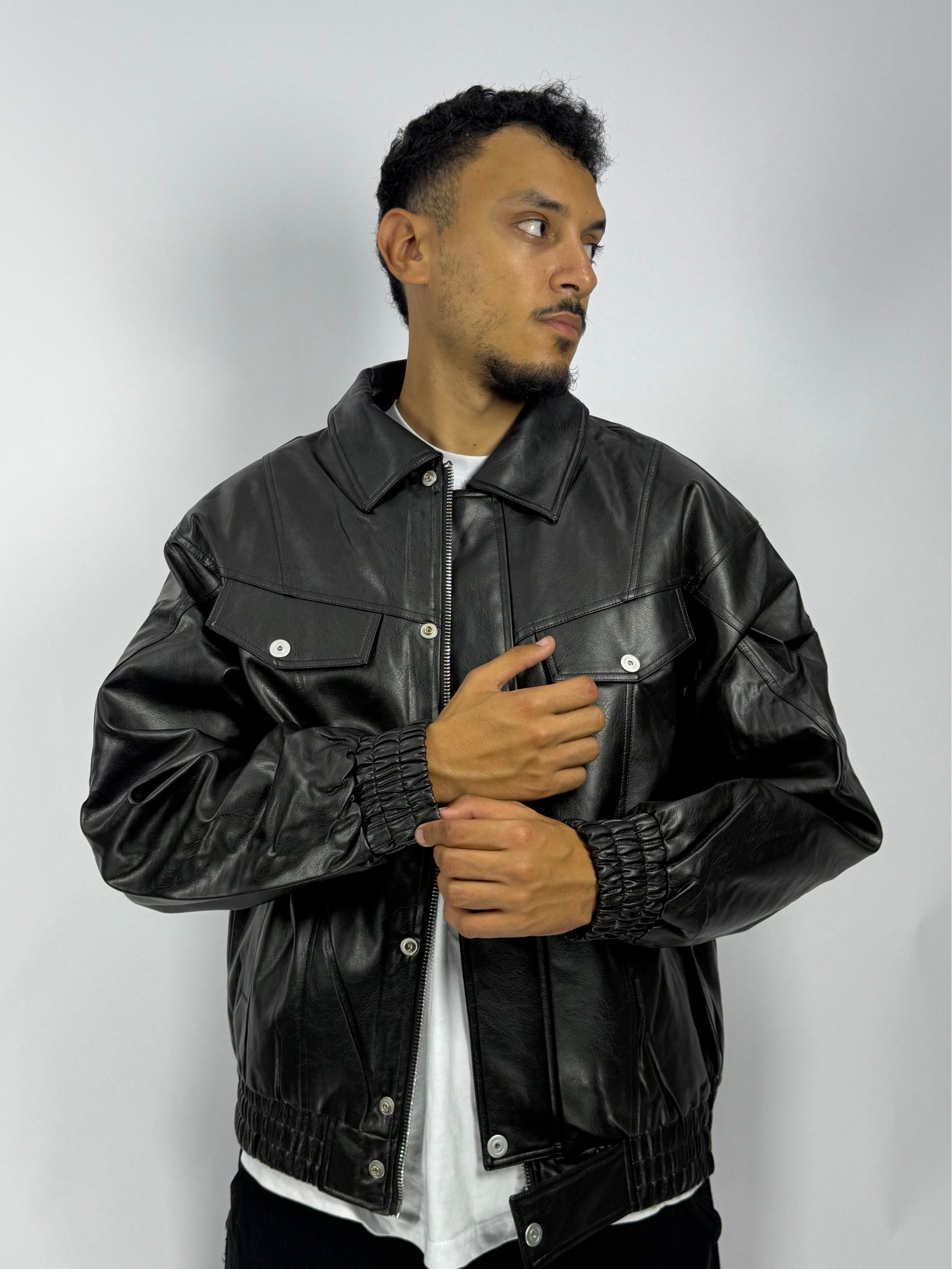 Veste en Cuir 1ʳᵉ Qualité – Style Intemporel & Finition Premium