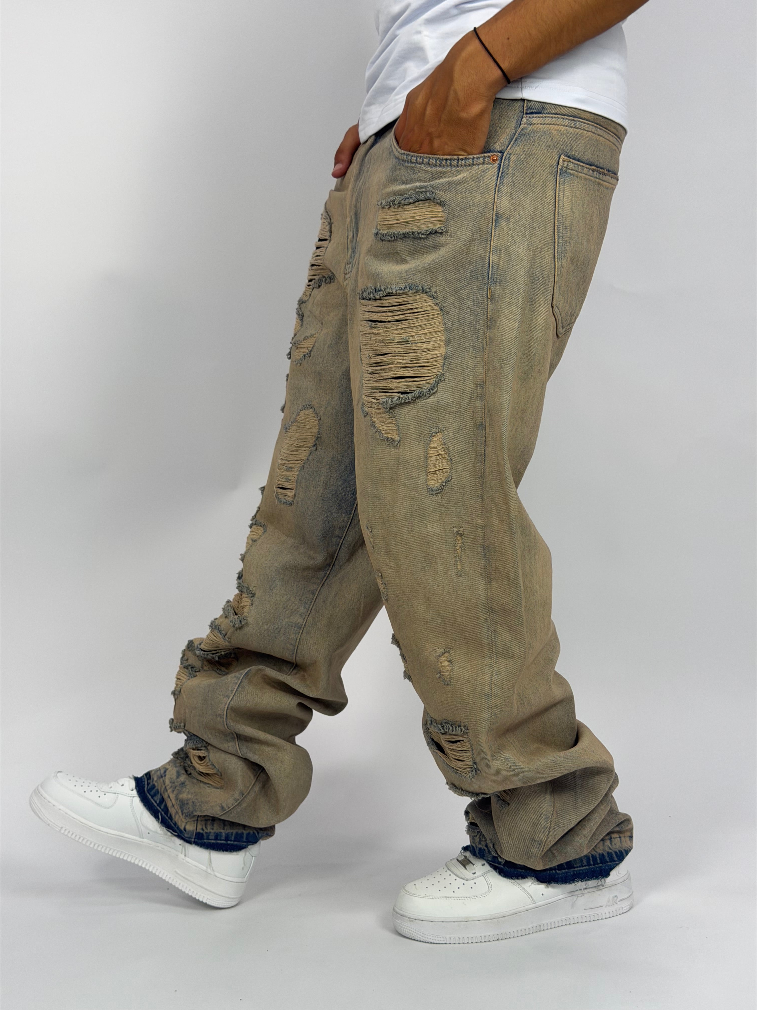Jeans ORIGINAL Oversize Distressed – Sandstorm Vintage Edition