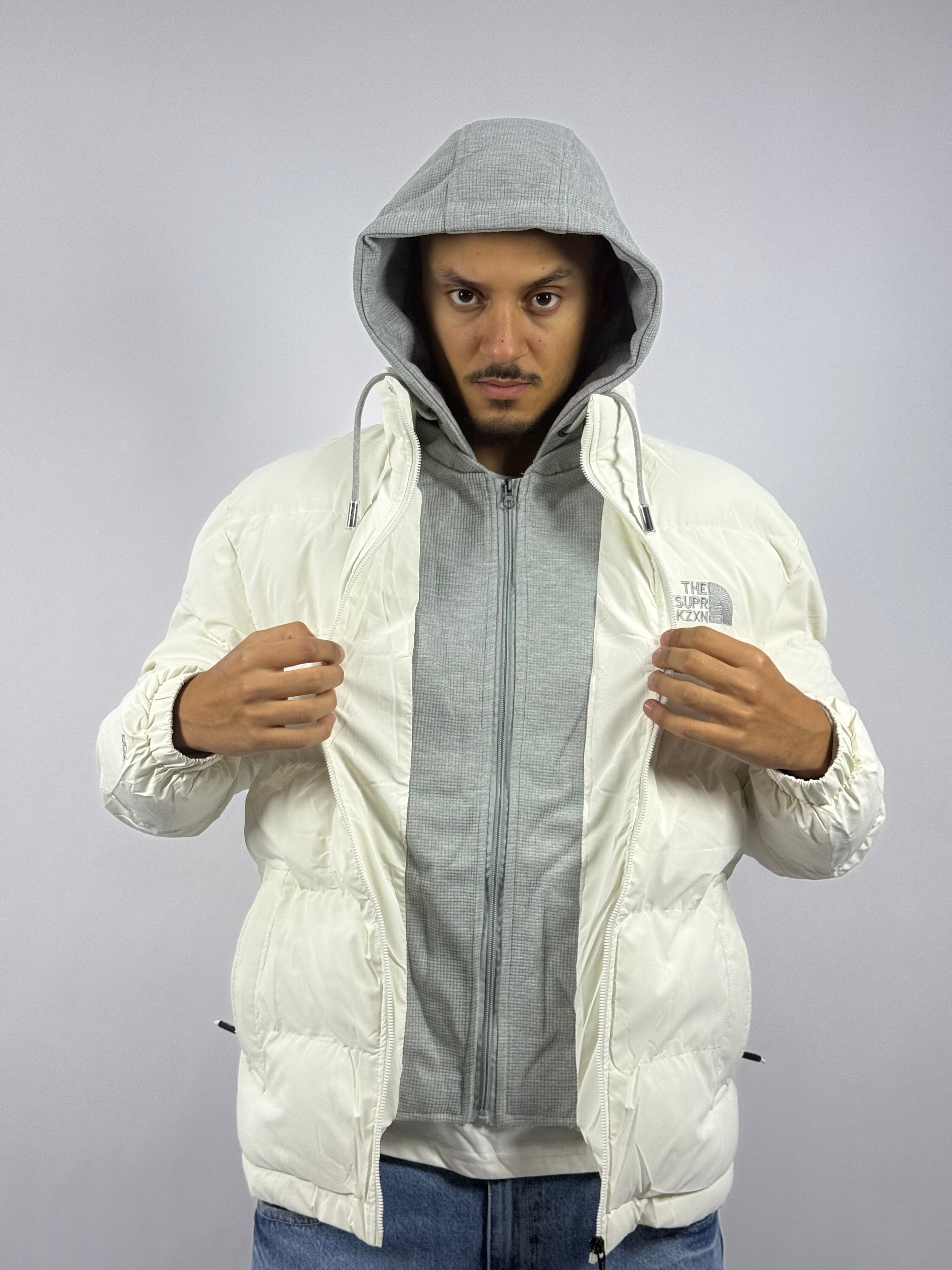 Veste Street à Capuche Blanche – Confort & Protection Quotidienne