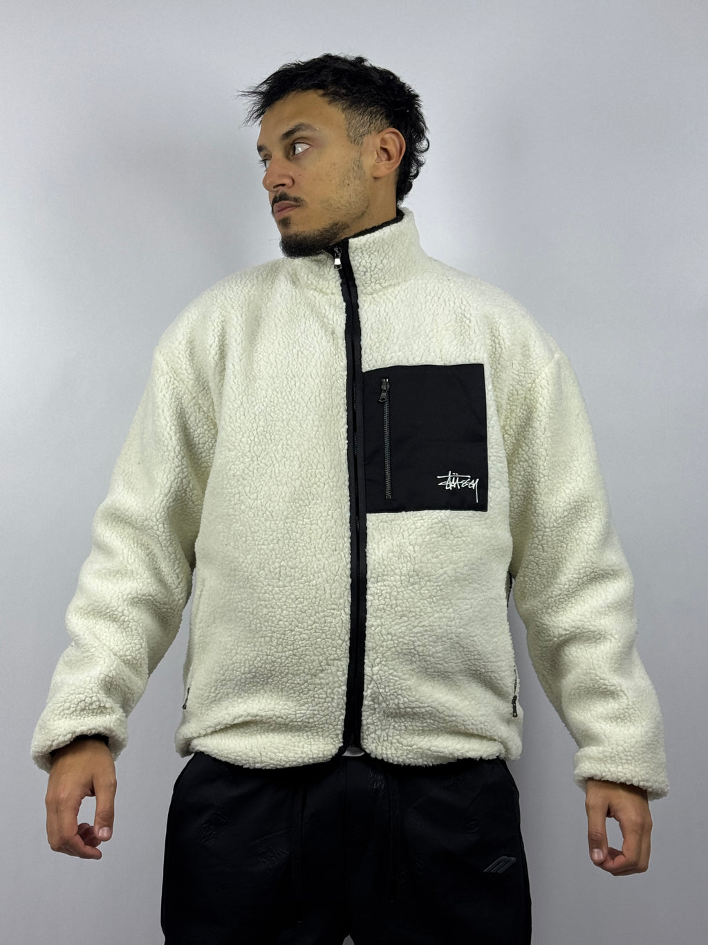 Veste Sherpa Homme Blanc – Douceur Premium & Style Moderne