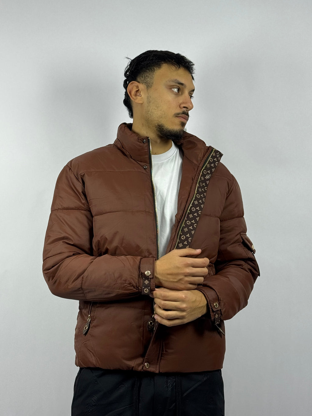 Doudoune Homme Marron Intense – Confort Matelassé & Finition Élégante