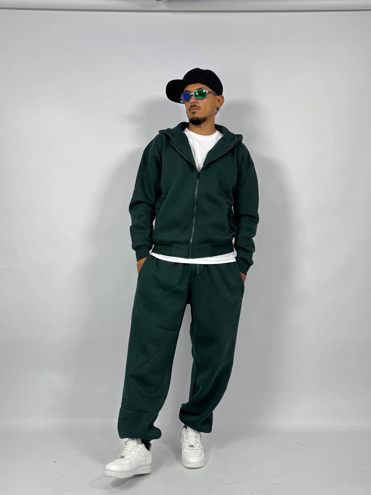 Ensemble Veste Streetwear Oversize Vert – Veste & Pantalon
