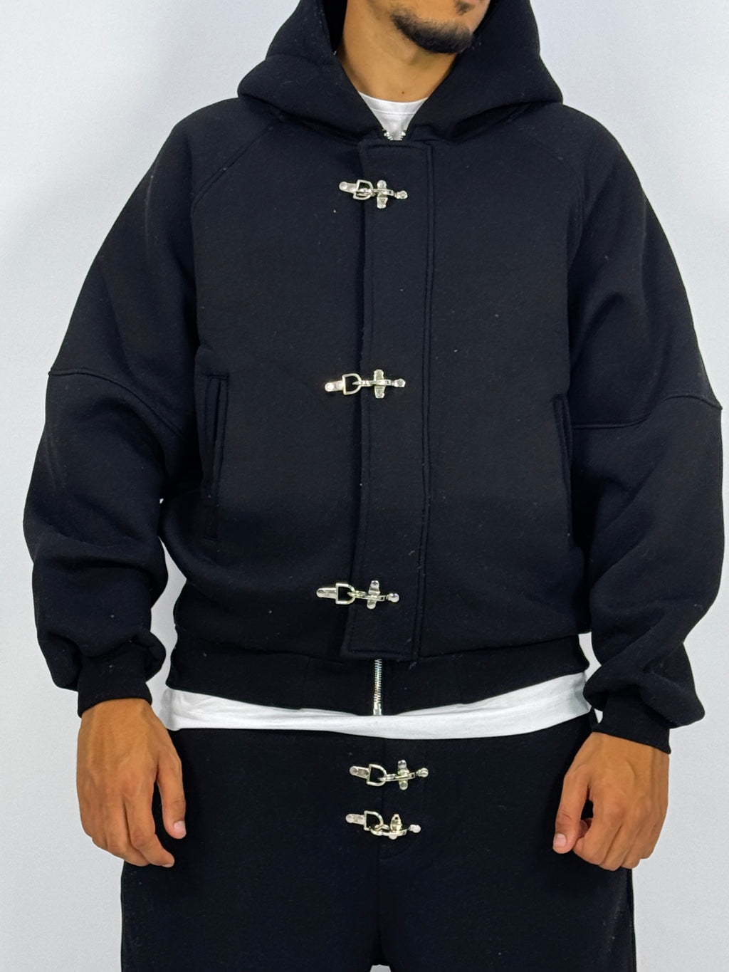 Ensemble Métalliques Noir à Capuche