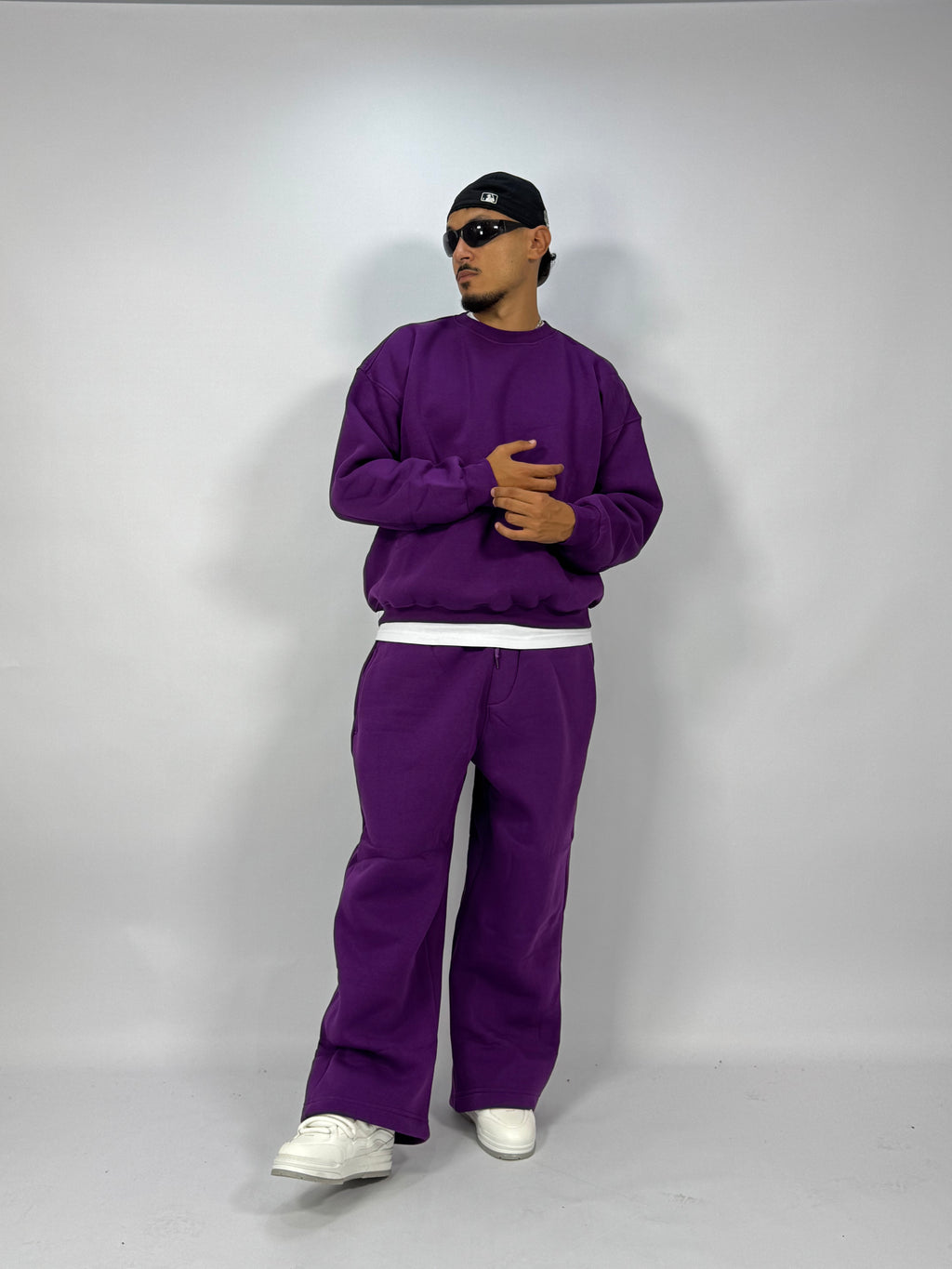 Ensemble Streetwear Oversize Mauve – Sweat & Pantalon