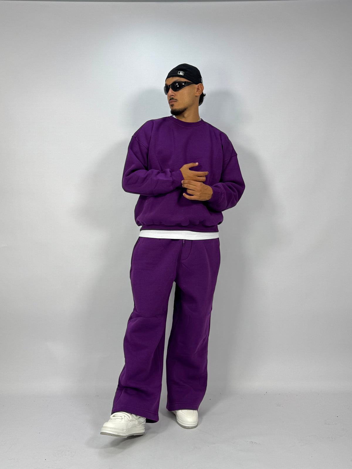 Ensemble Streetwear Oversize Mauve – Sweat & Pantalon