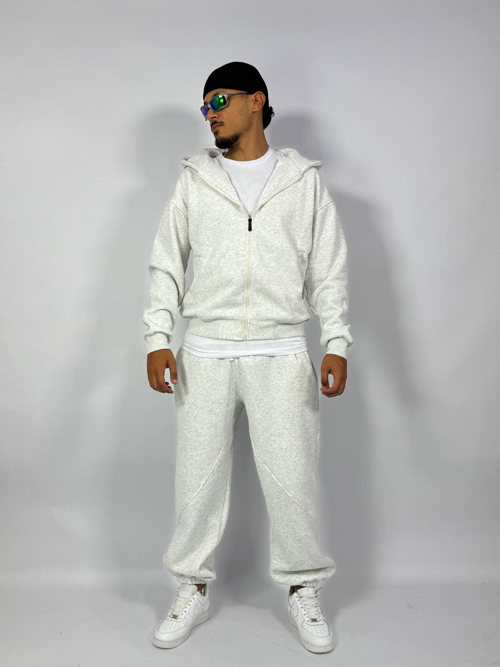 Ensemble Veste Streetwear Oversize Blanc – Veste & Pantalon