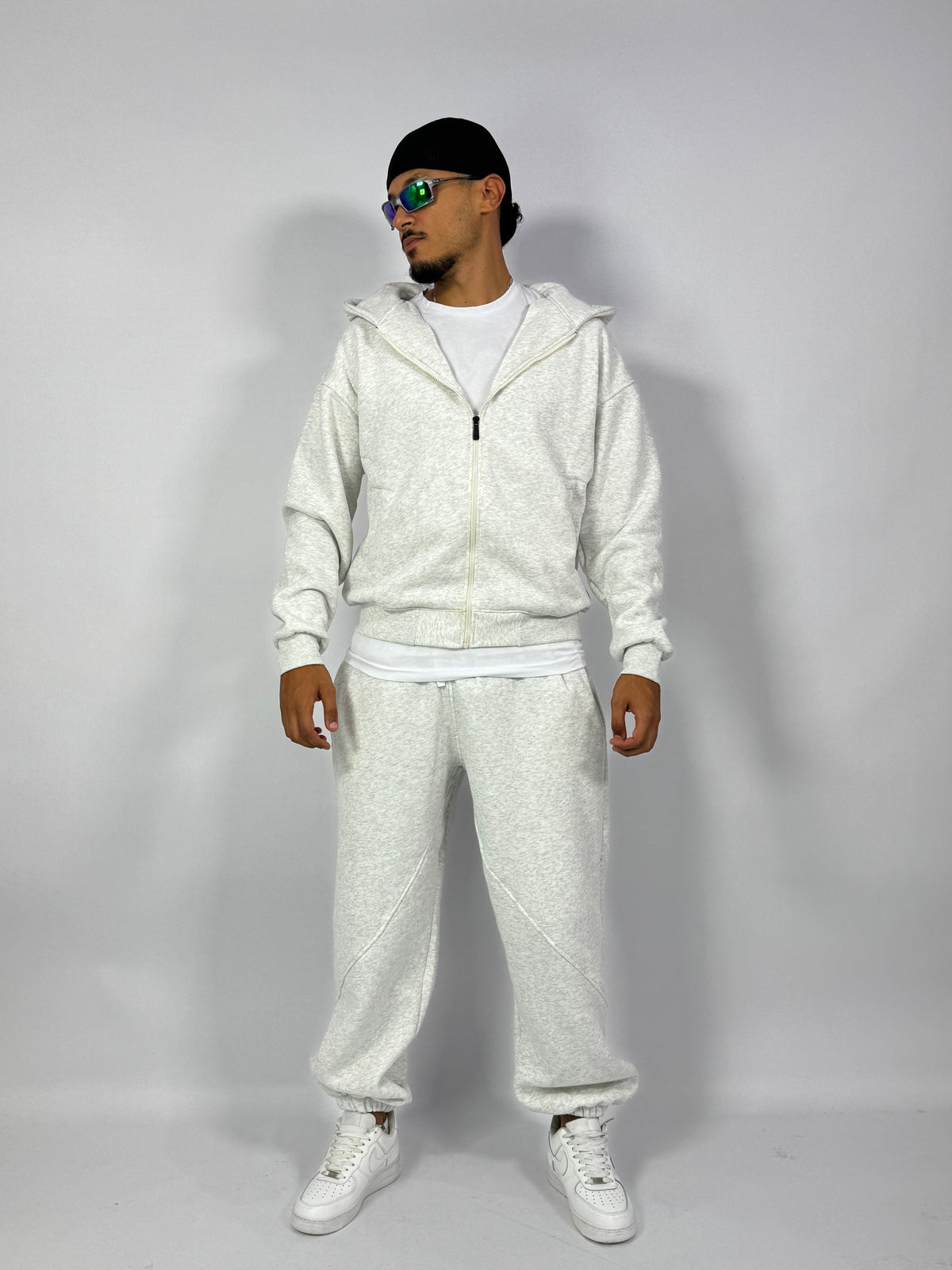Ensemble Veste Streetwear Oversize Blanc – Veste & Pantalon