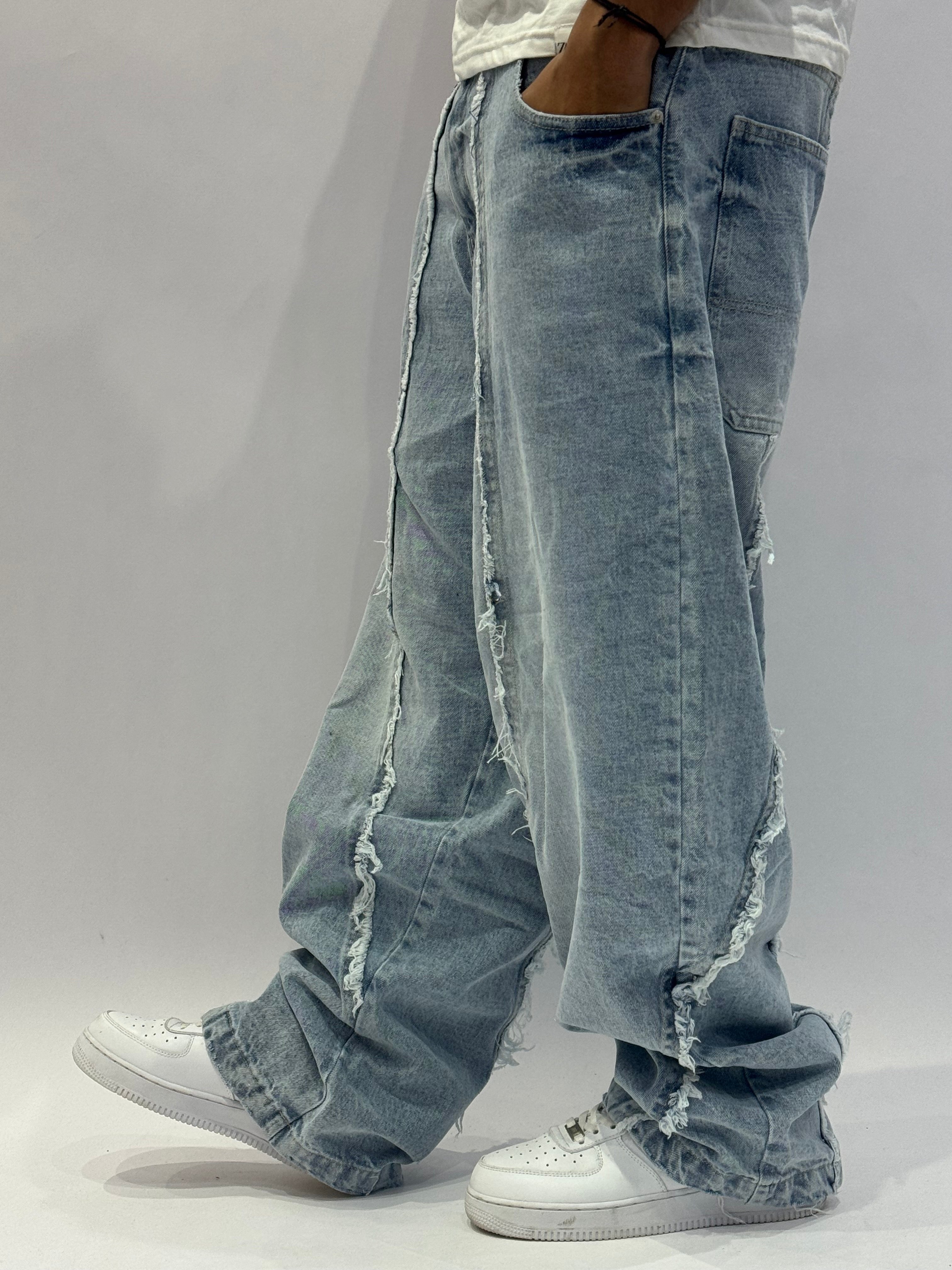 Jean Streetwear à Coutures Apparentes – Coupe Large PREMIUM ( Model B )