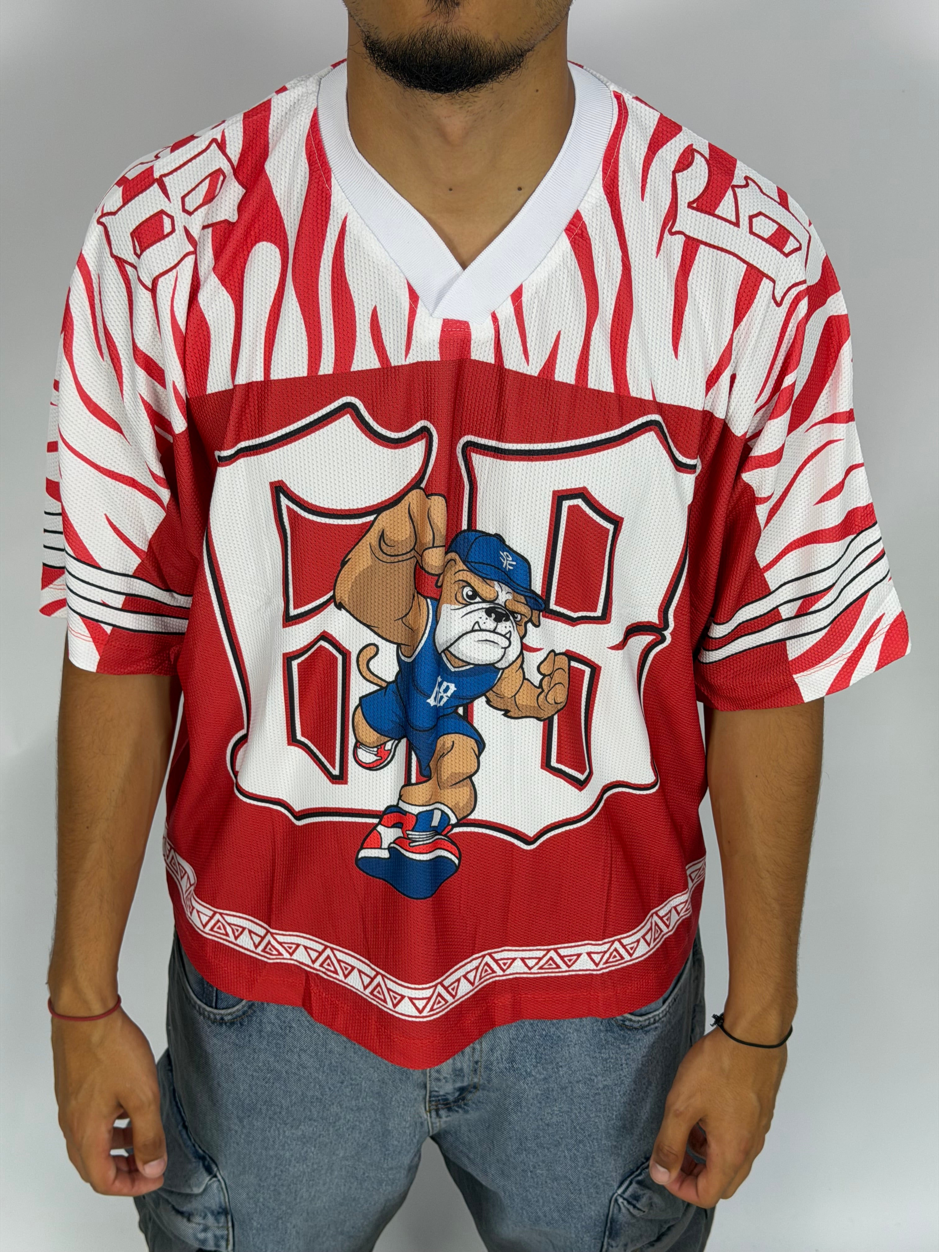 Jersey ORIGINAL Oversize Street Rouge – Bulldog 68 Edition