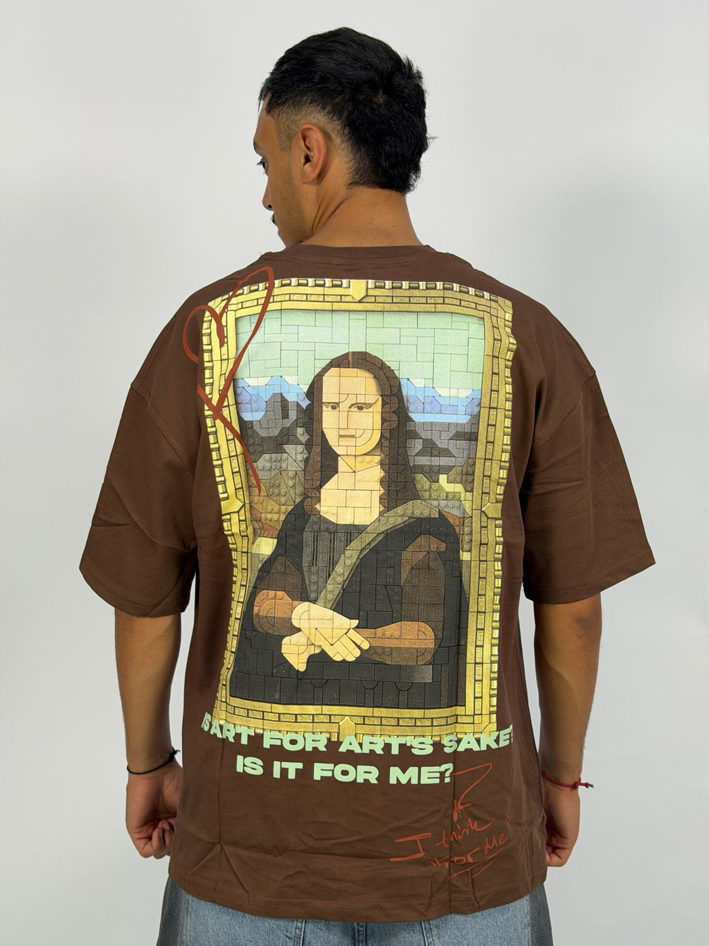 T-shirt ORIGINAL Oversize Marron – MonaLisa Art Edition