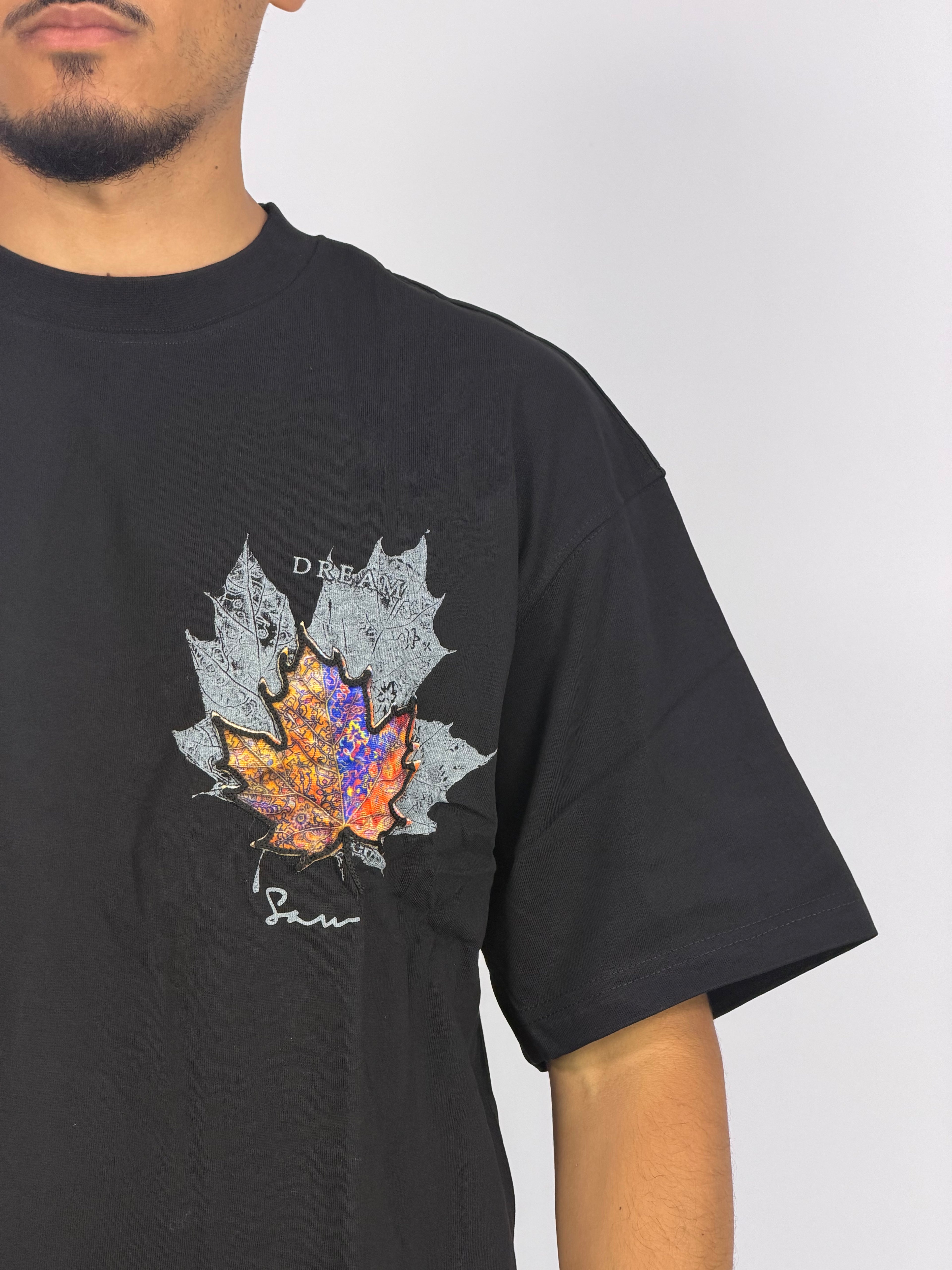 T-shirt ORIGINAL Oversize Noir – Artistic Print Detail