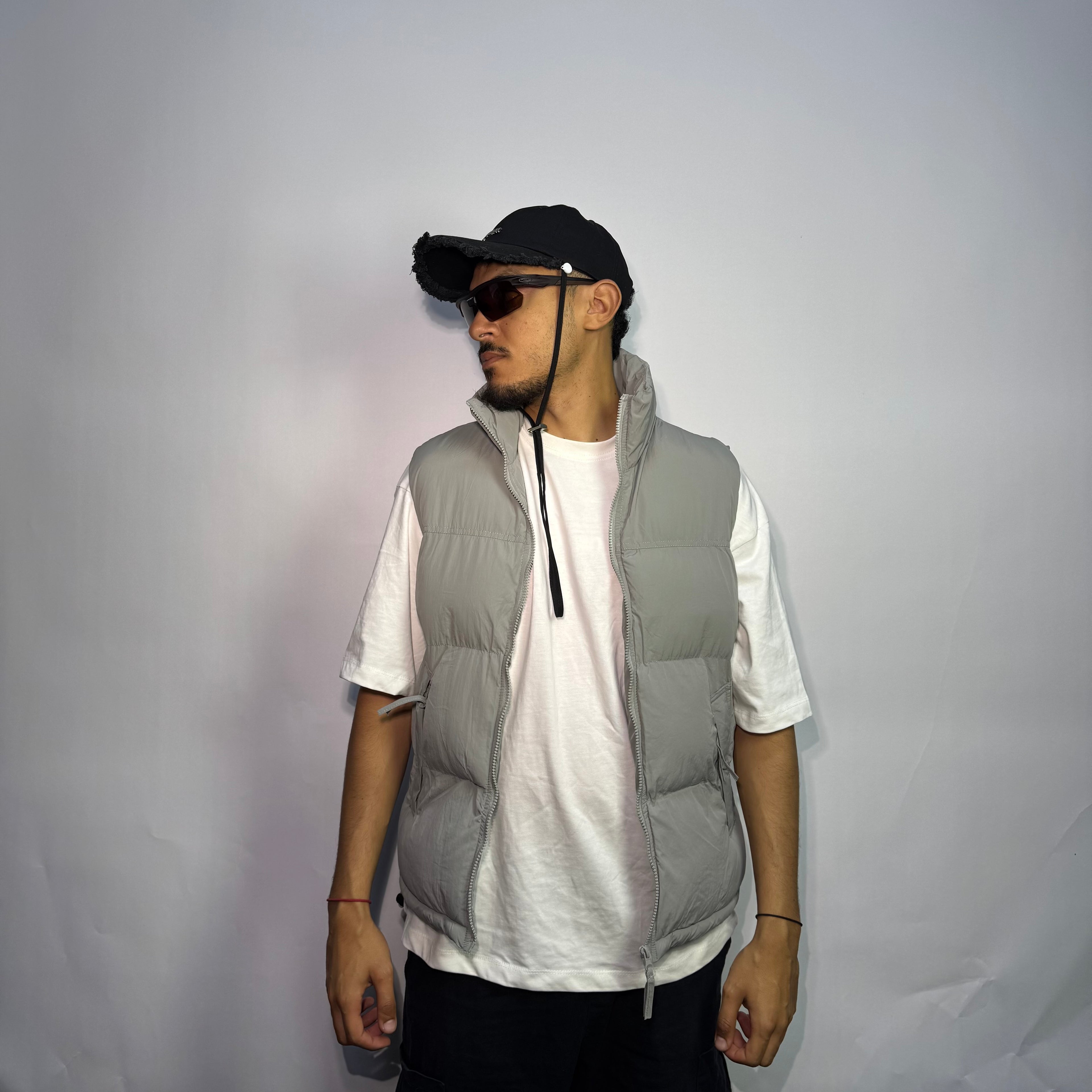 Doudoune Gris Oversize Gris – Style Streetwear