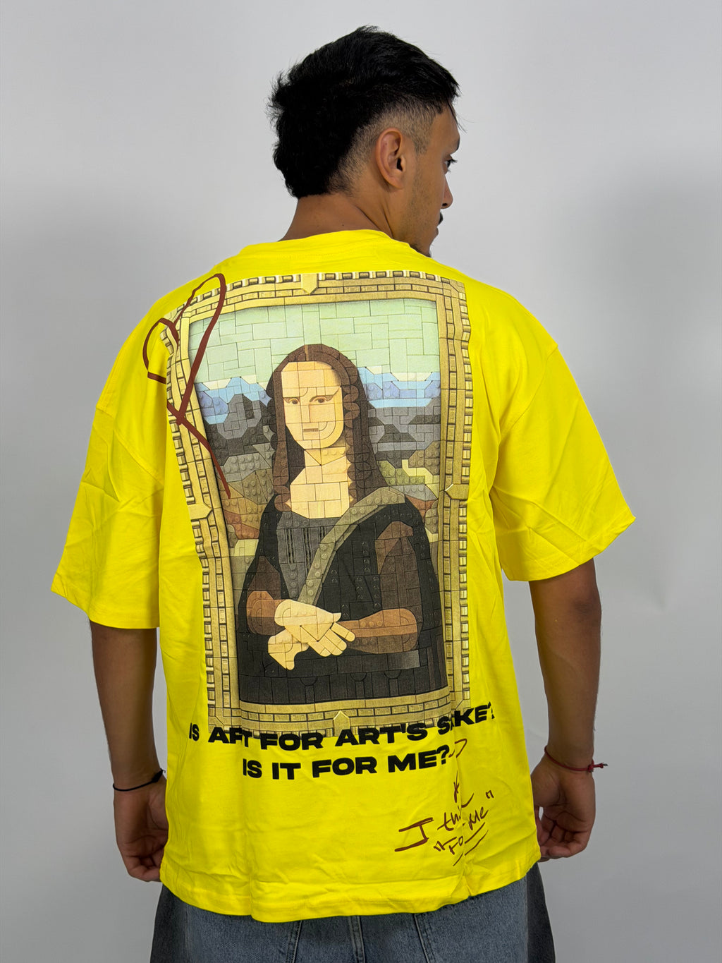 T-shirt ORIGINAL Oversize Jaune – MonaLisa Art Edition