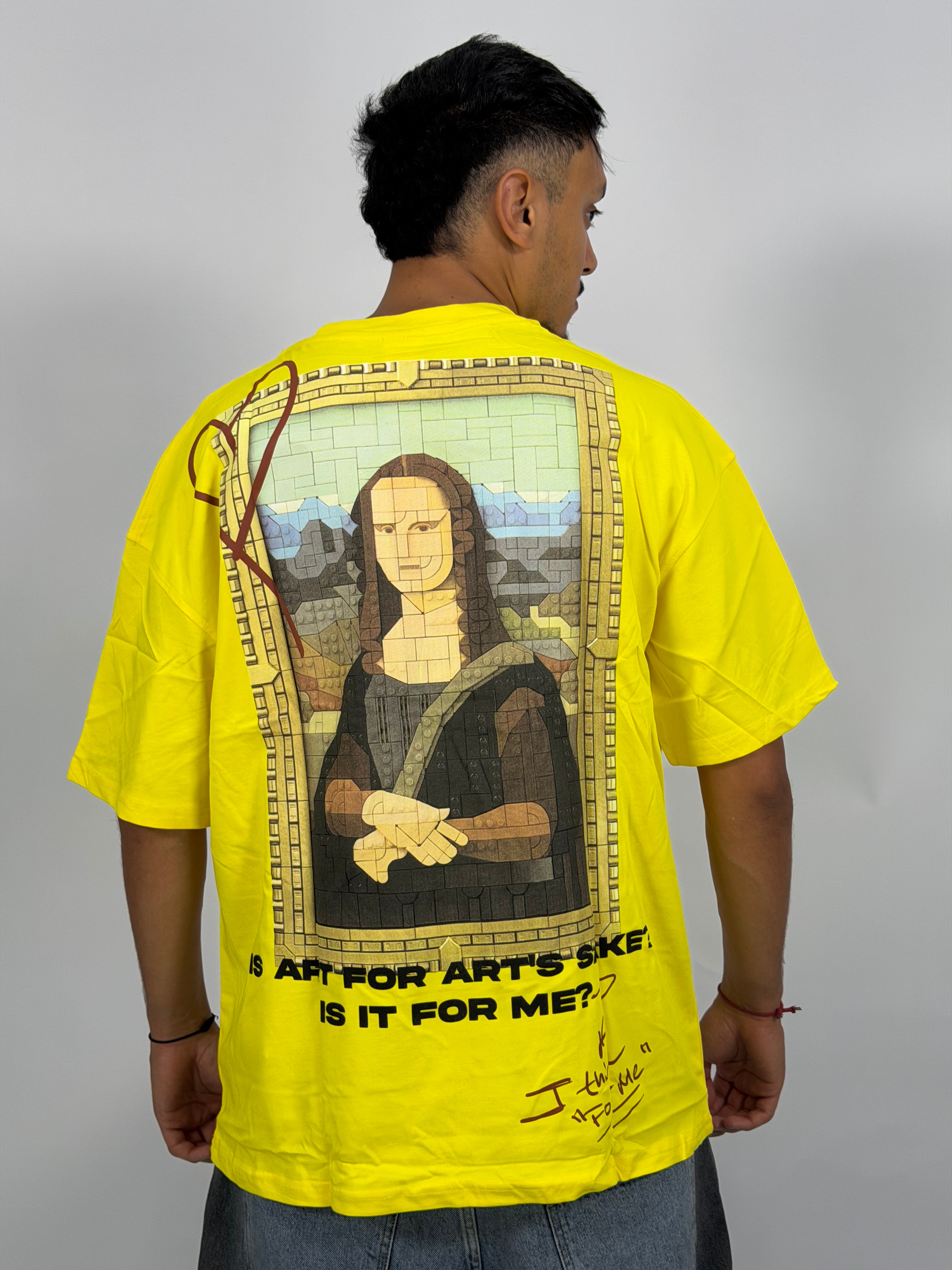 T-shirt ORIGINAL Oversize Jaune – MonaLisa Art Edition