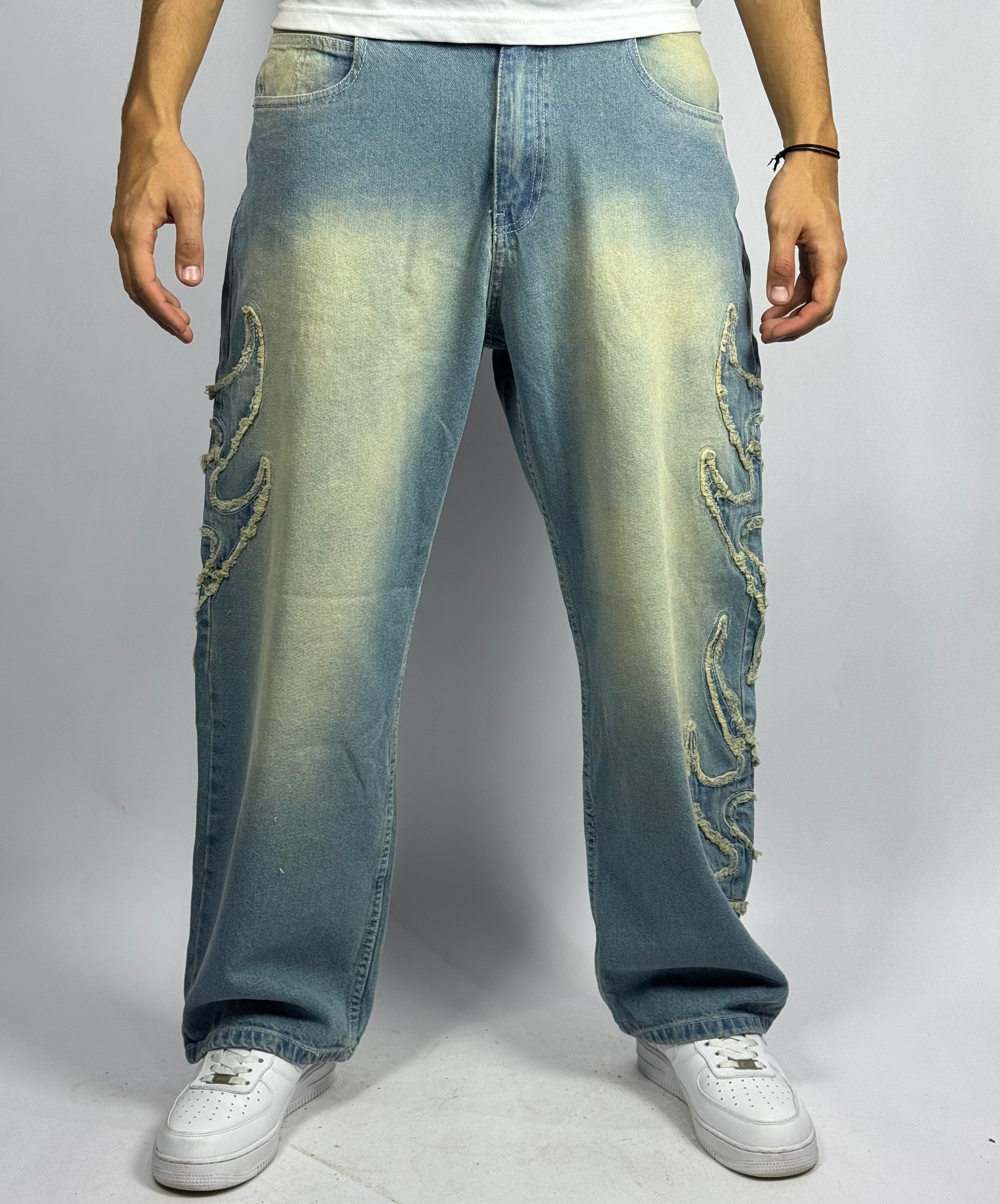 Jean Baggy 1 ère Qualité – Collection Broderie Flamme ( Model A)