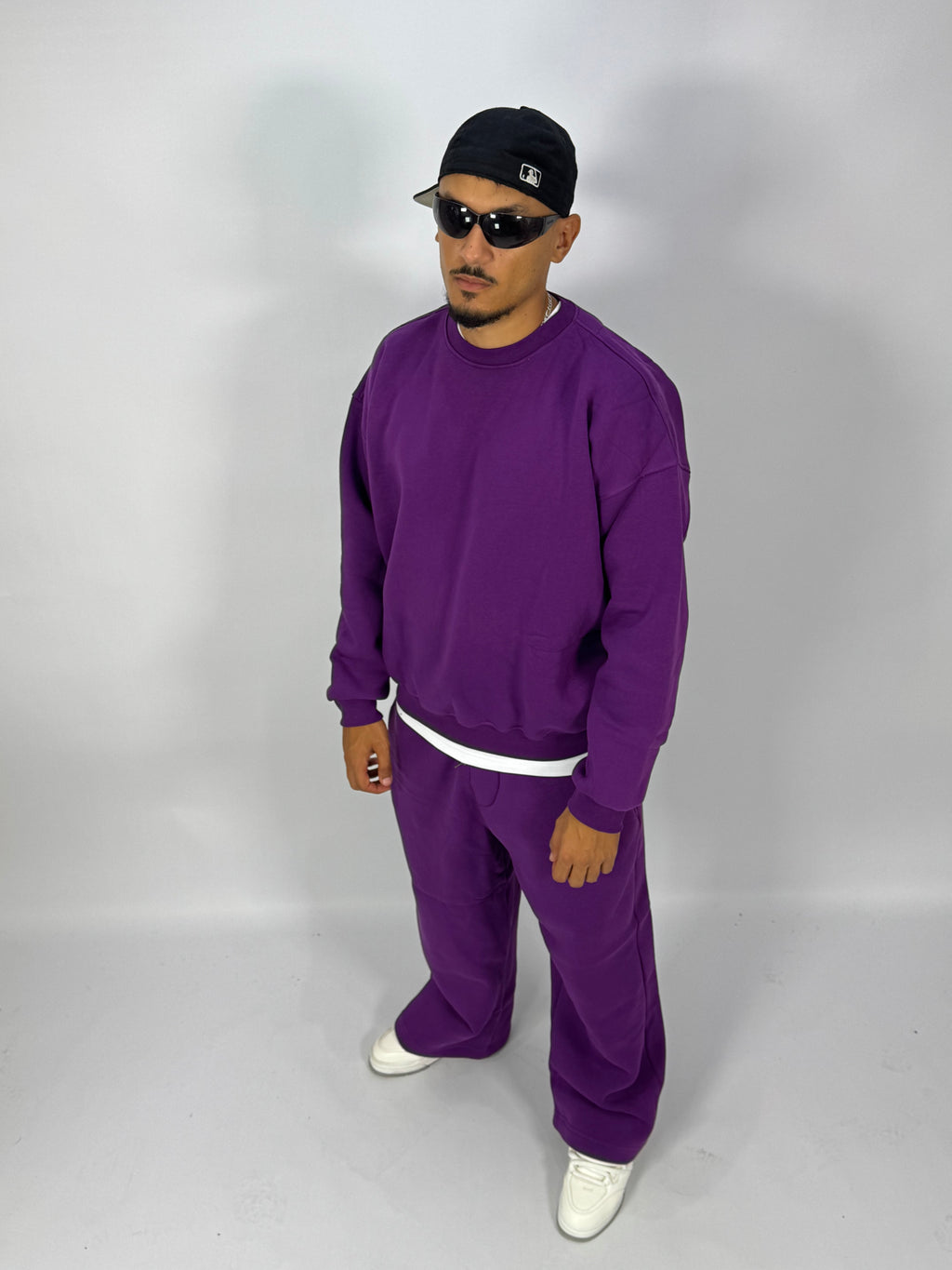 Ensemble Streetwear Oversize Mauve – Sweat & Pantalon