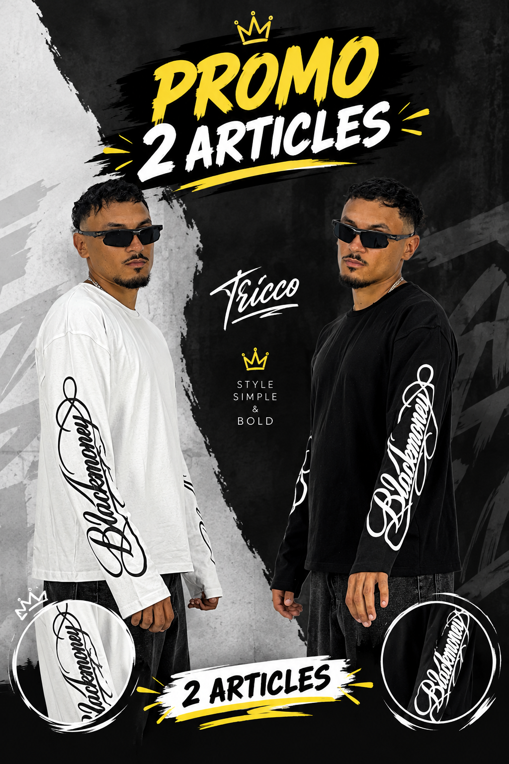 PROMO 2 T-Shirt Oversize BlackMoney – Graphic Sleeve