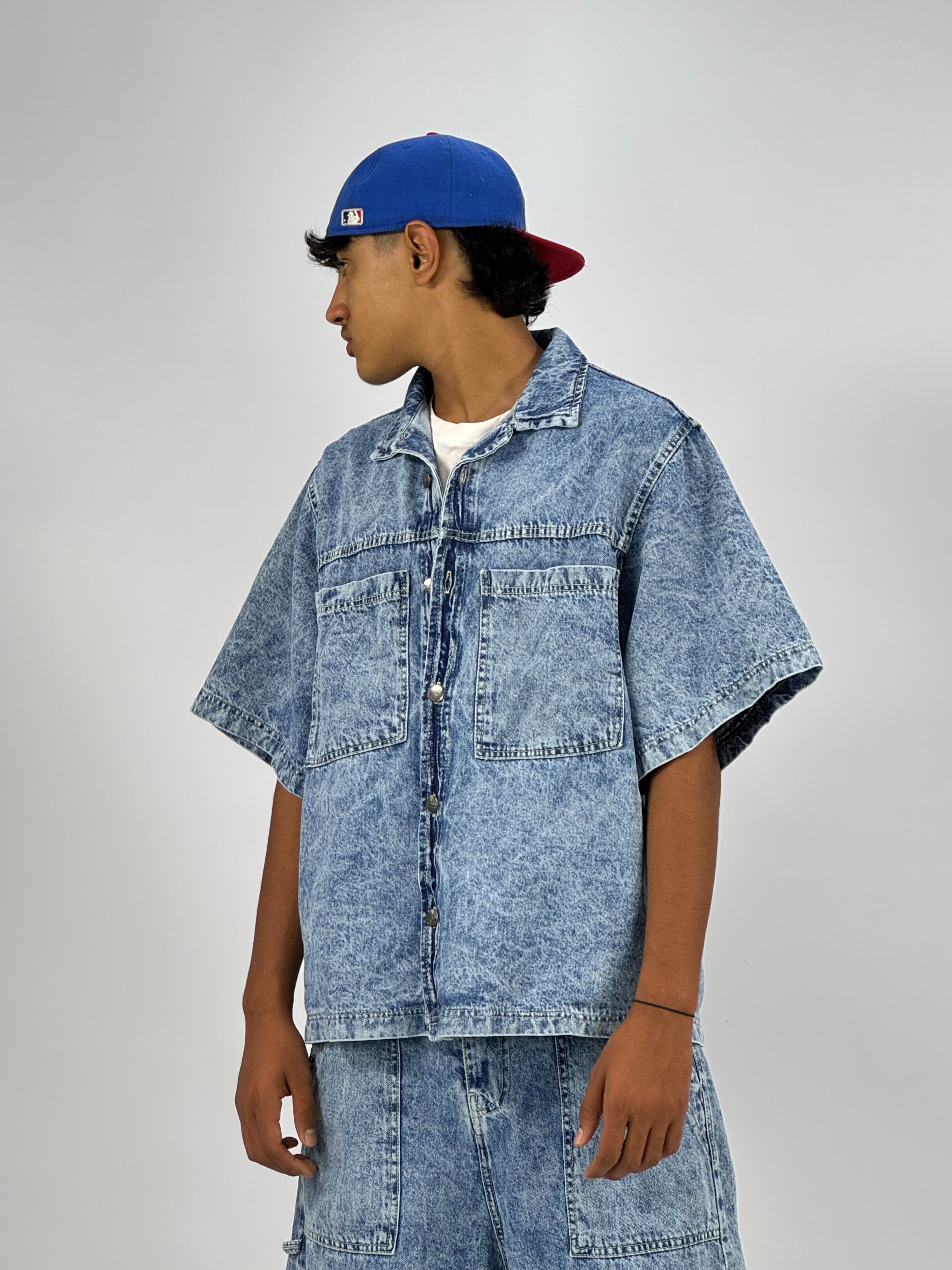 Ensemble Oversize en Jean Homme Bleu Ciel