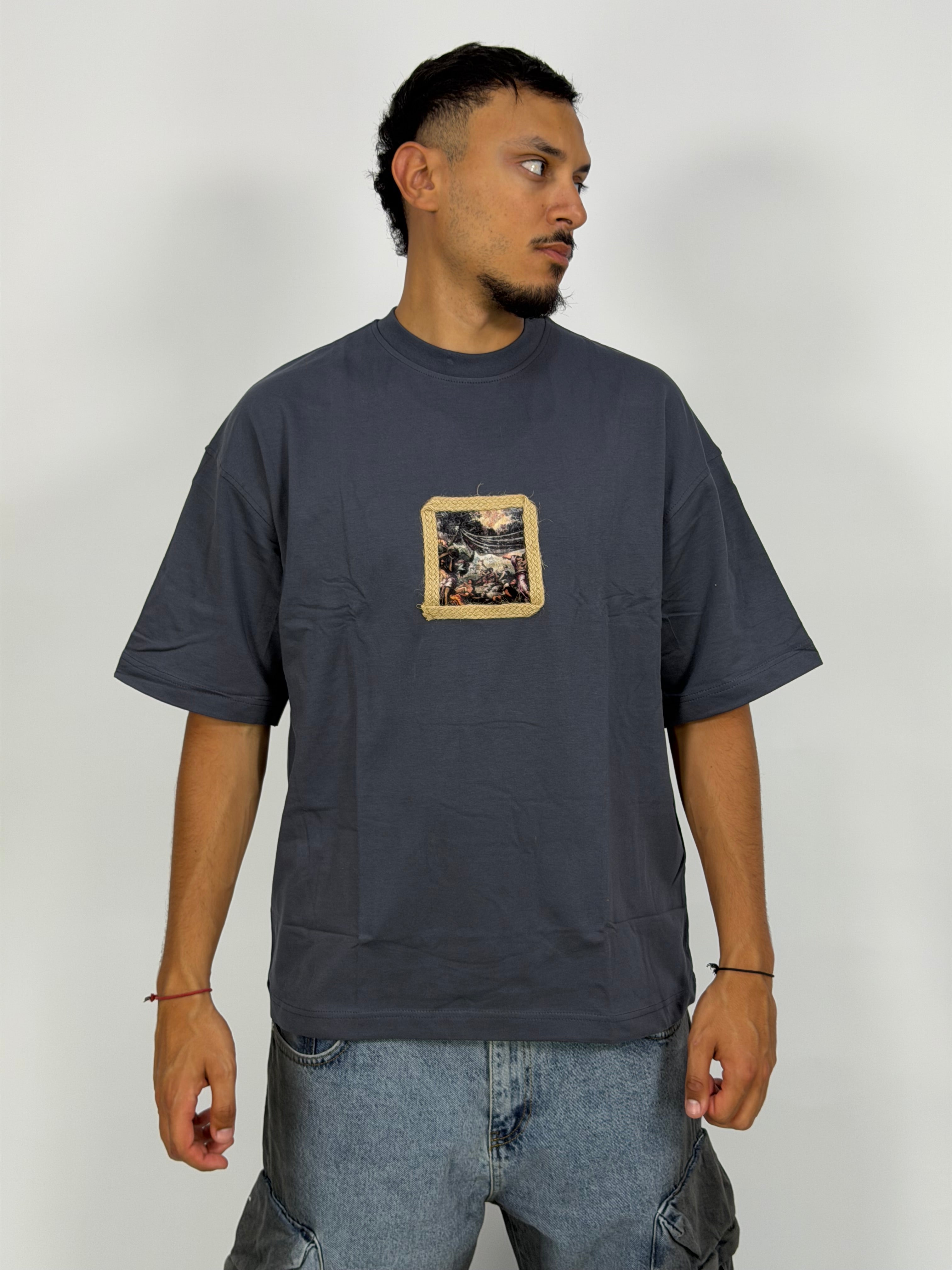 T-shirt ORIGINAL Oversize Gris – OFFTHE SYSTEM Vintage Frame Edition