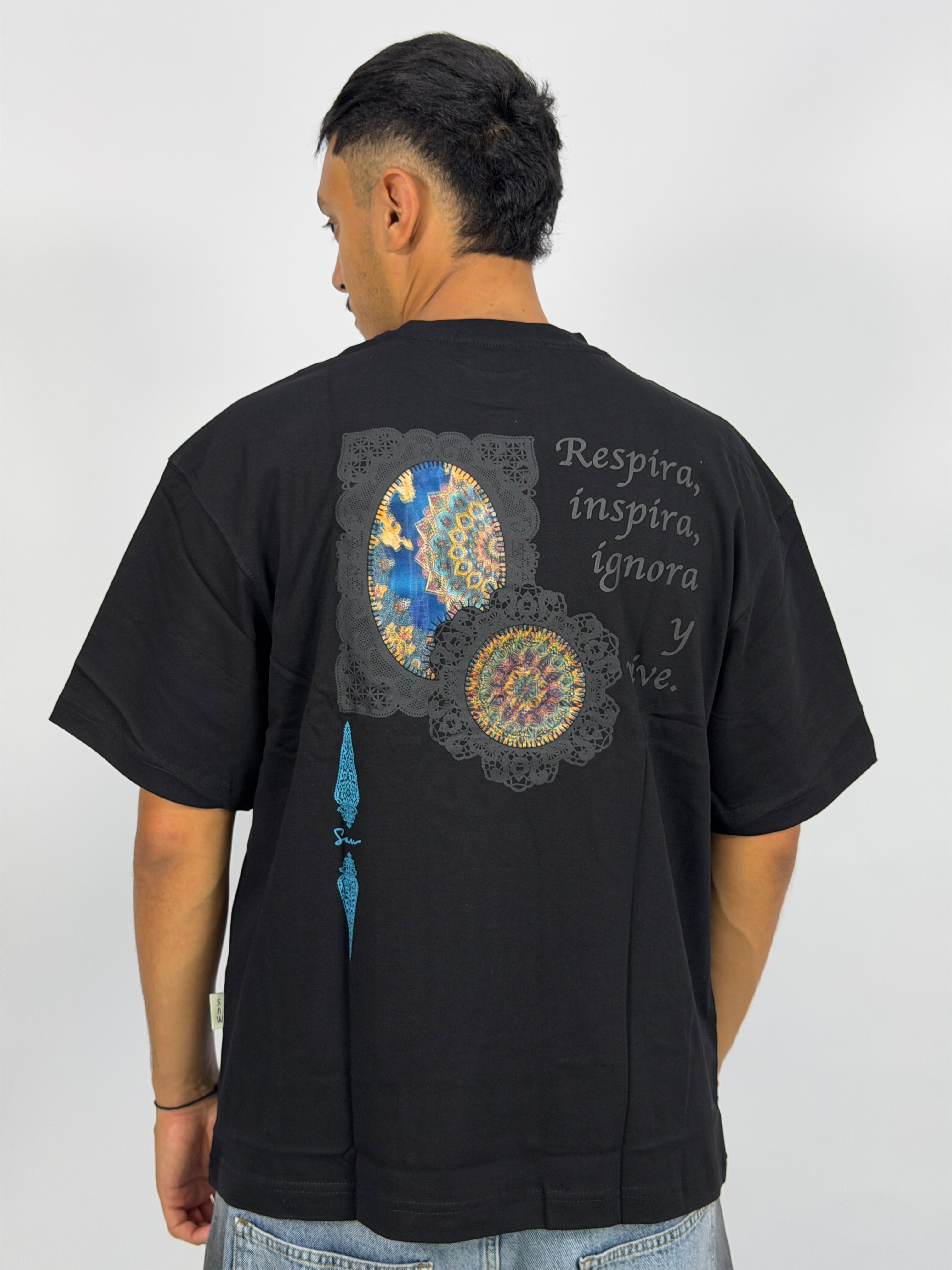 T-shirt ORIGINAL Oversize Noir – Mandala Minimal Edition