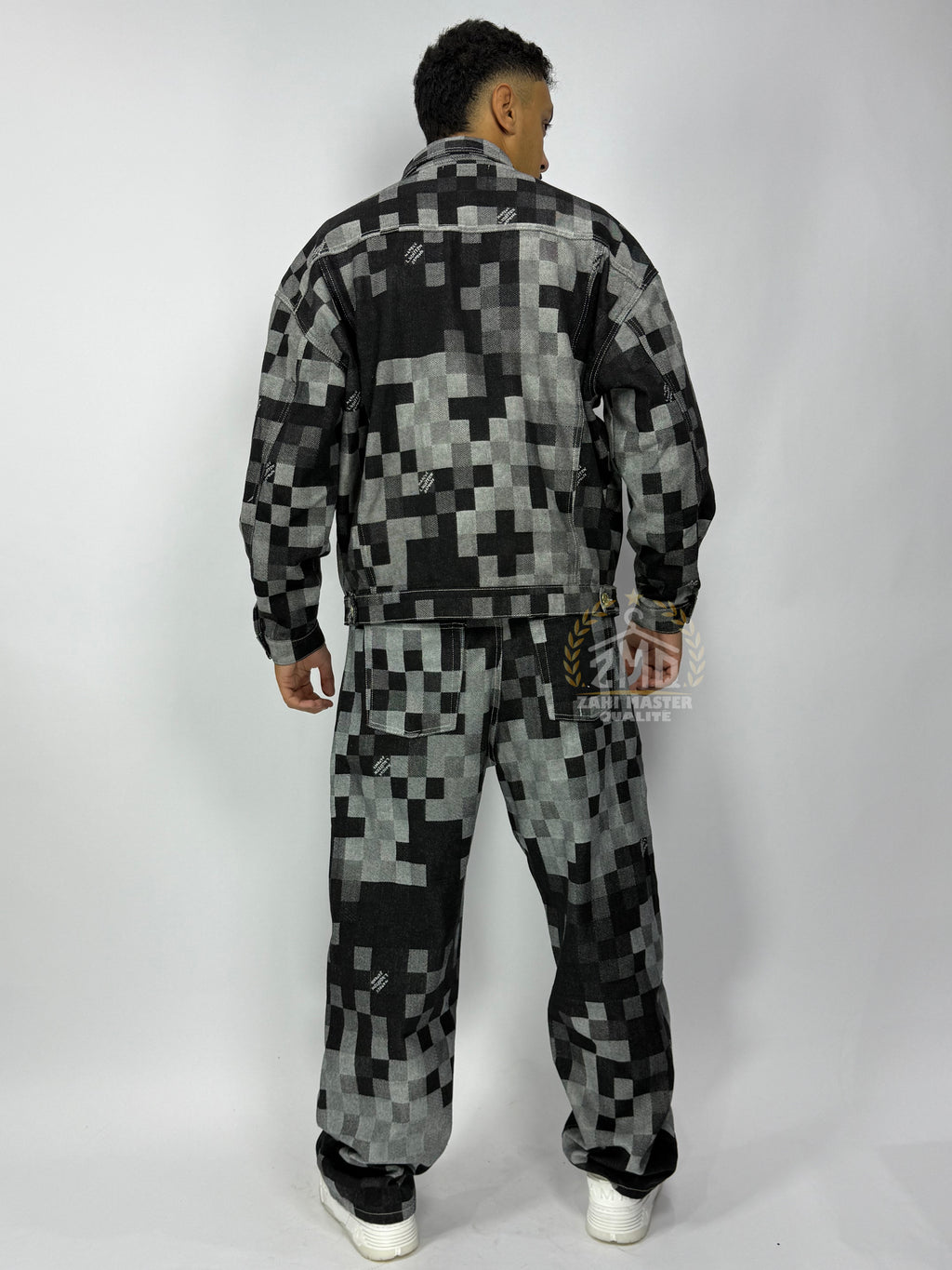 Ensemble Pixel Denim Noir – Édition Limitée 1ʳᵉ Qualité