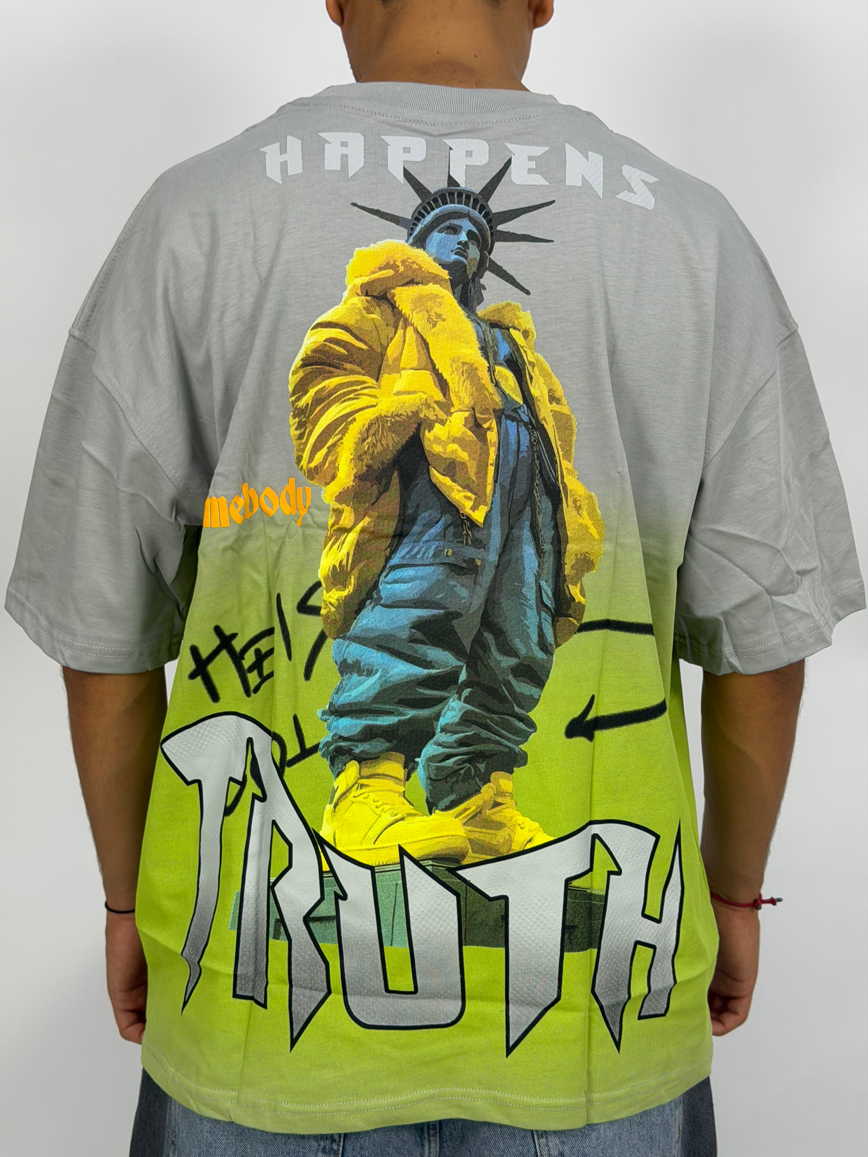 T-shirt ORIGINAL Oversize Gris – TRUTH Street Graphic Edition