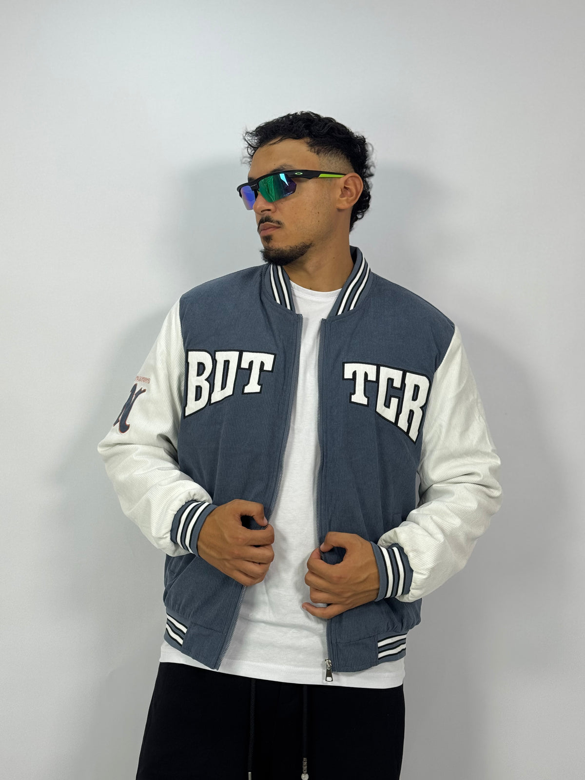 Slate College Bomber – Blue Grey