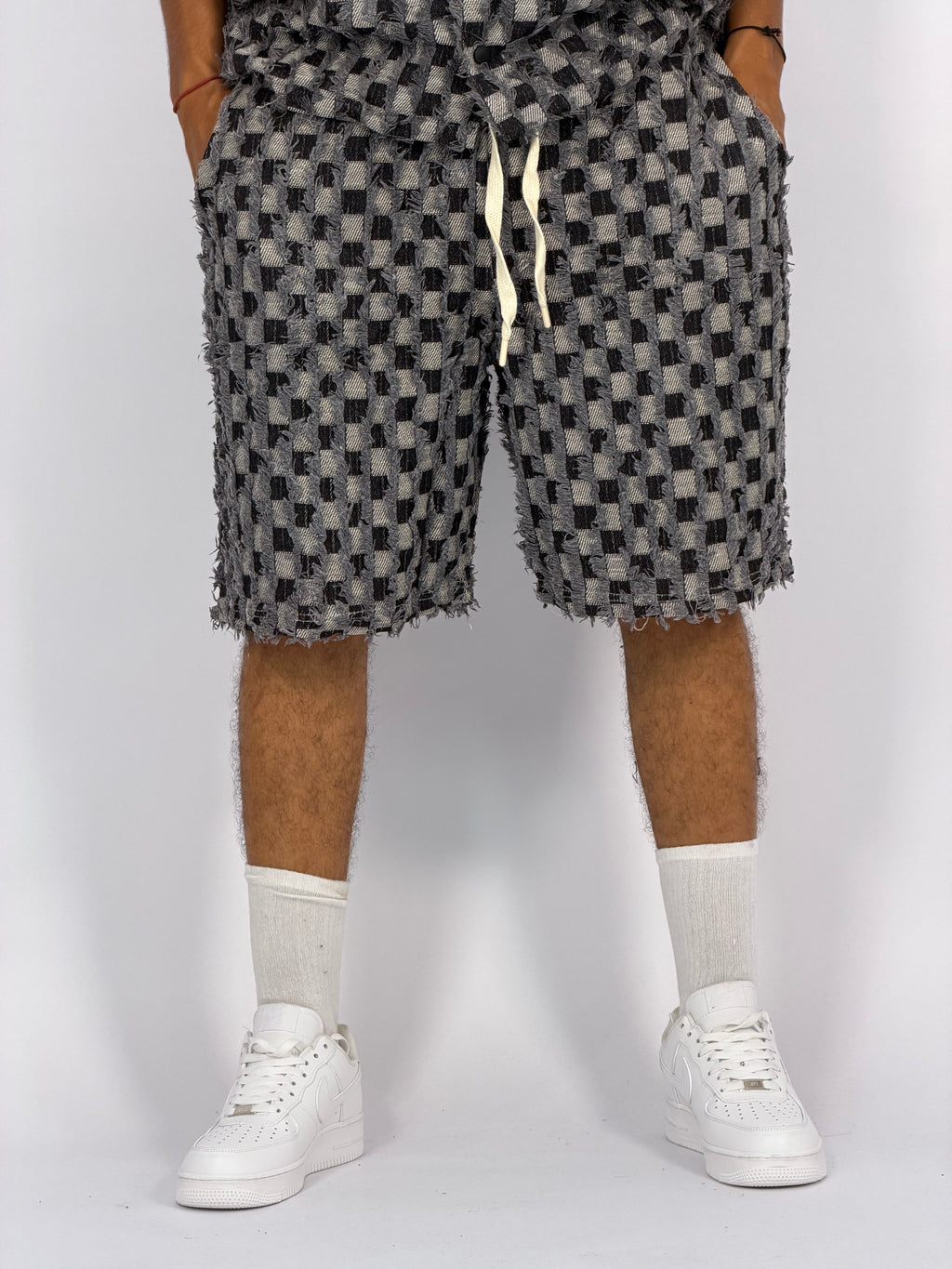 Ensemble “GRID RAW” (C) – Chemise + Short Texturé Premium