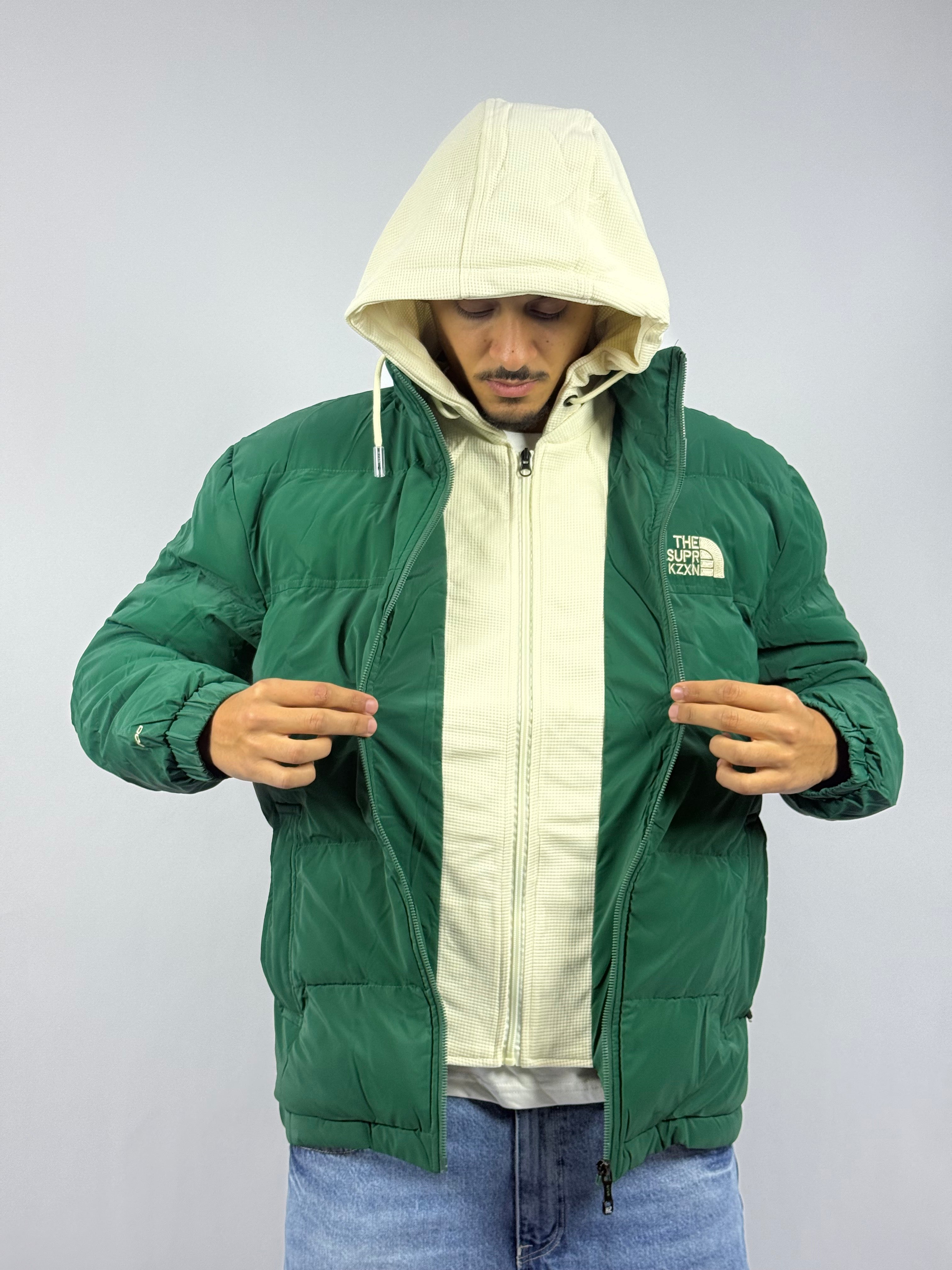 Veste Street à Capuche Verte – Confort & Protection Quotidienne