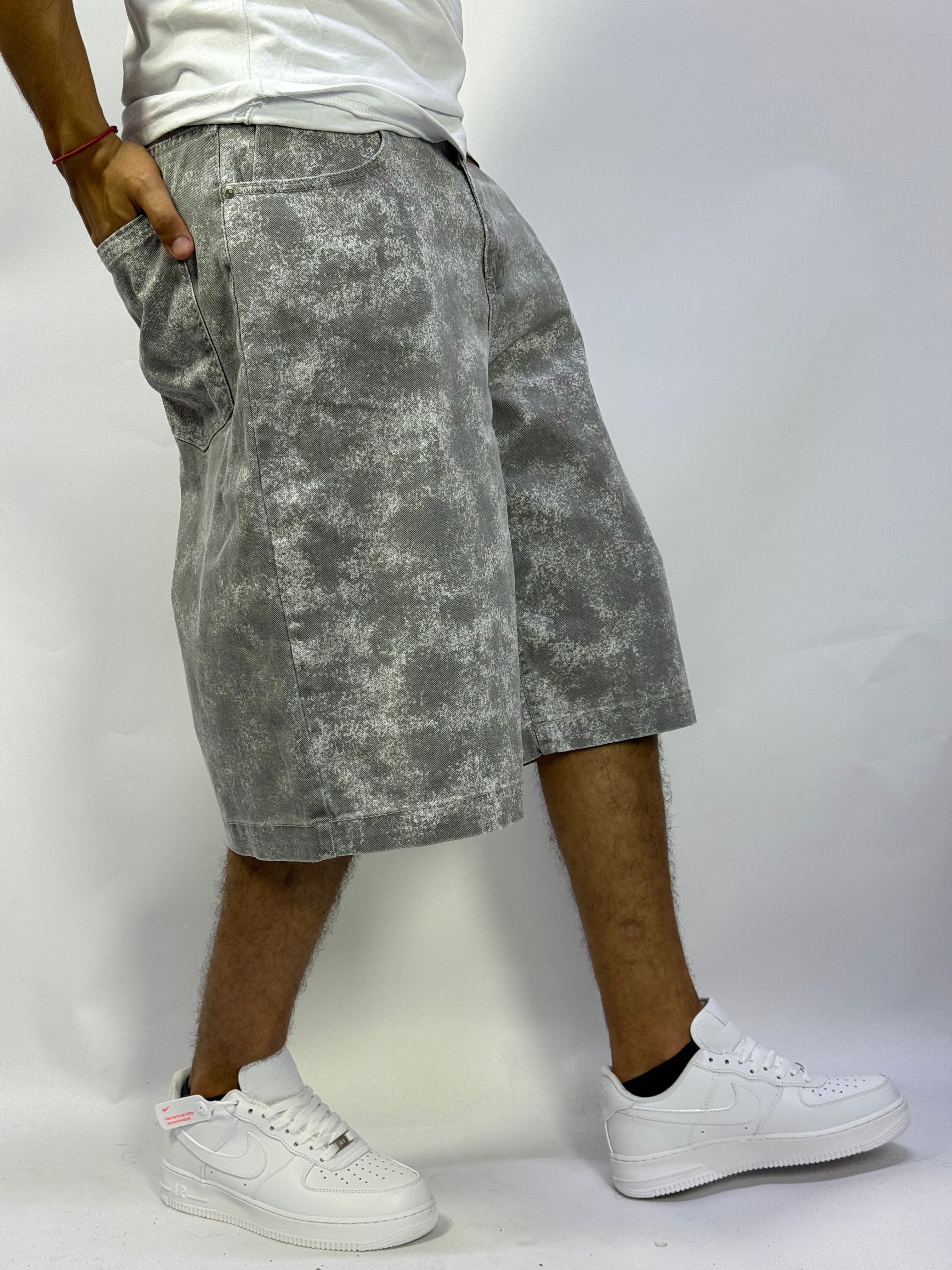Ensemble Oversize Gris Washed – Chemise + Short Streetwear Premium
