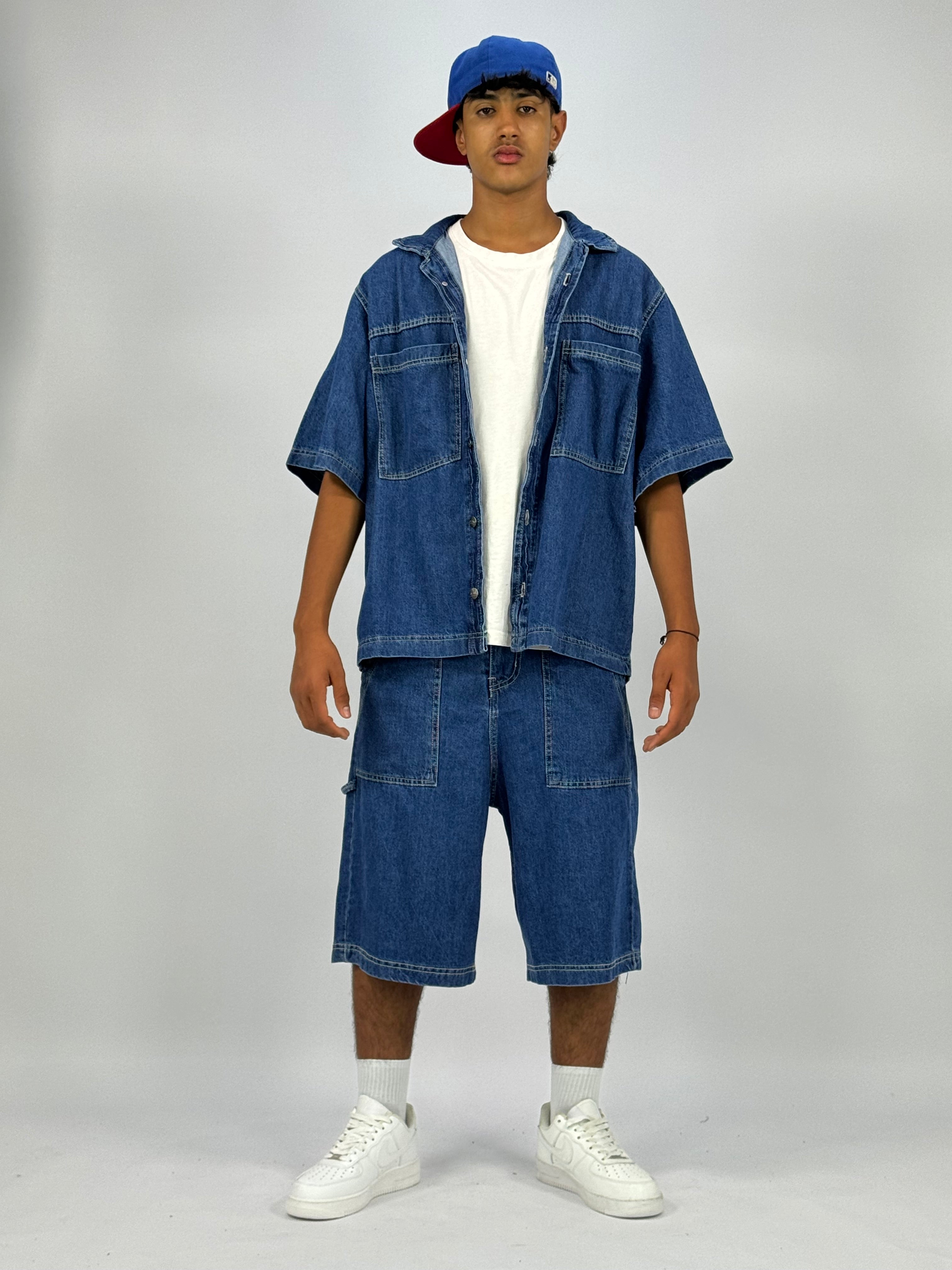 Ensemble Oversize en Jean Homme Bleu