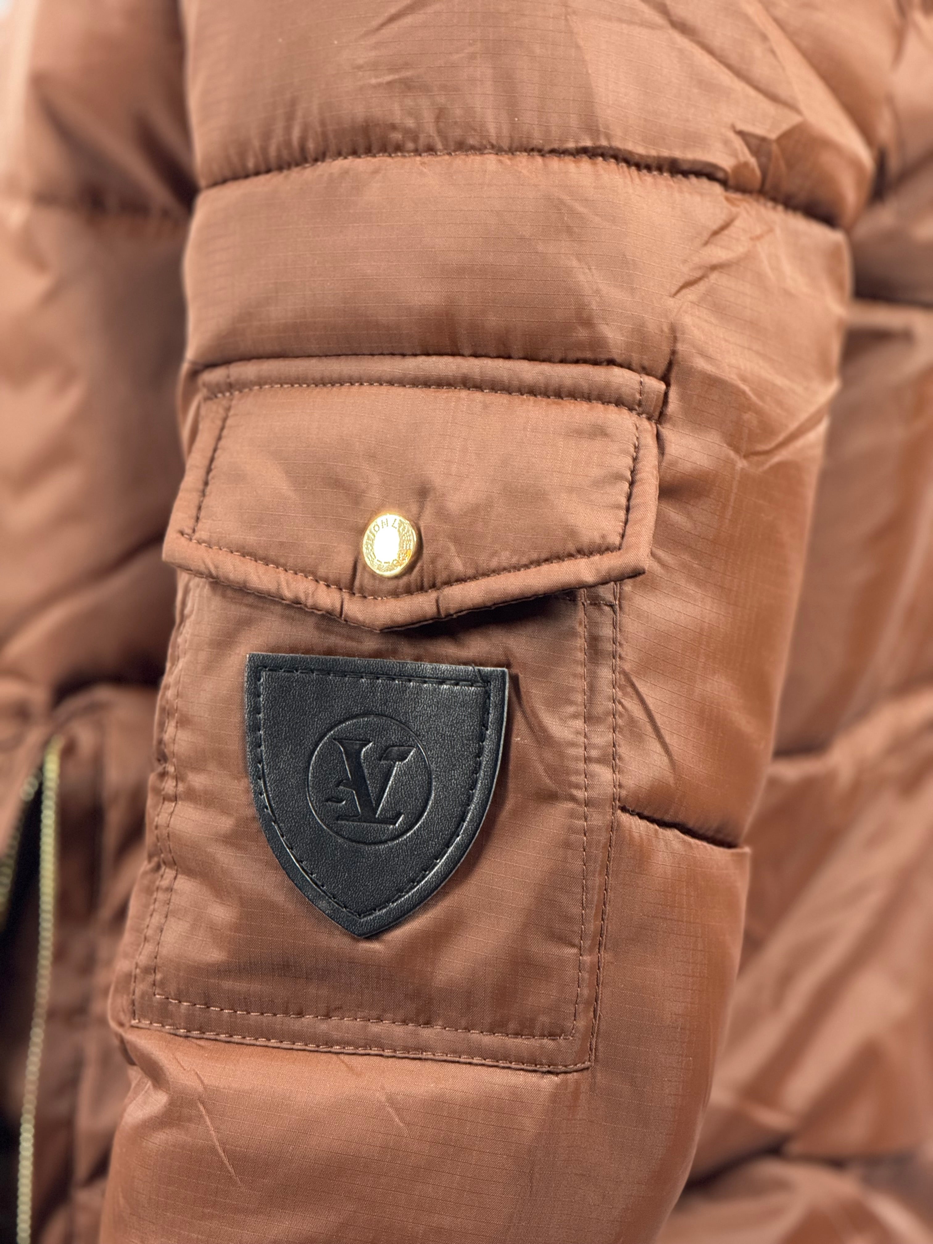 Doudoune Homme Marron Intense – Confort Matelassé & Finition Élégante