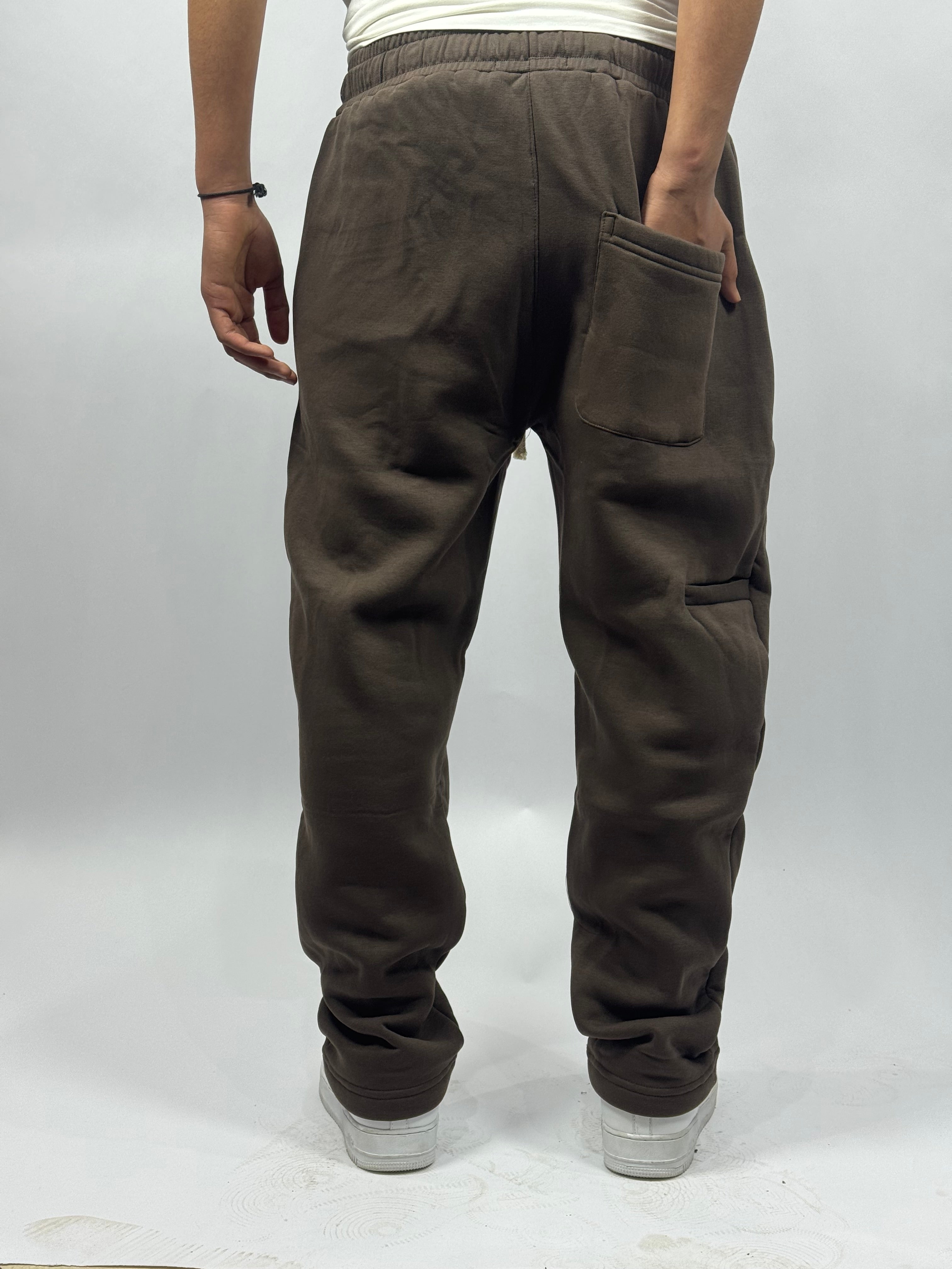 Pantalon Simple Baggy Marron