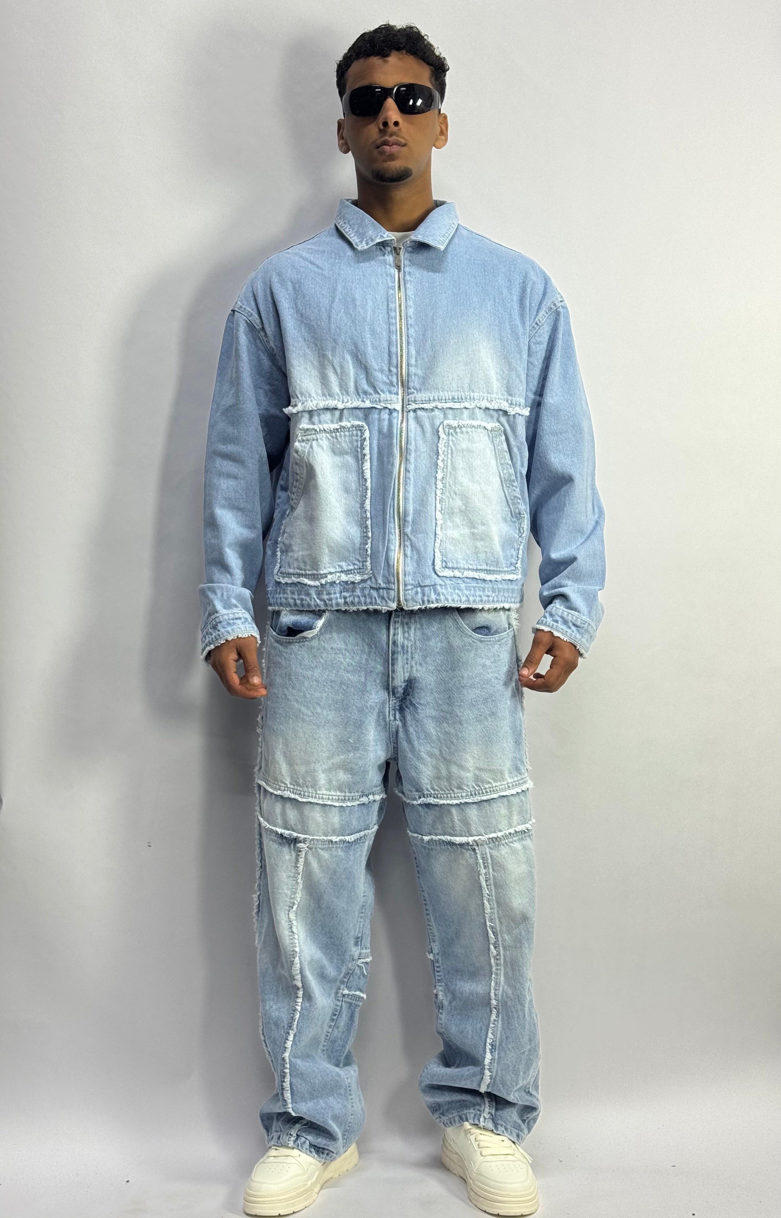 Ensemble Jeans Denim Washed Premium – Style Urban Street Luxe