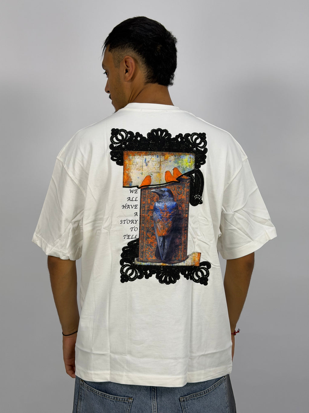 T-shirt ORIGINAL Oversize Blanc– Story Frame Raven Edition
