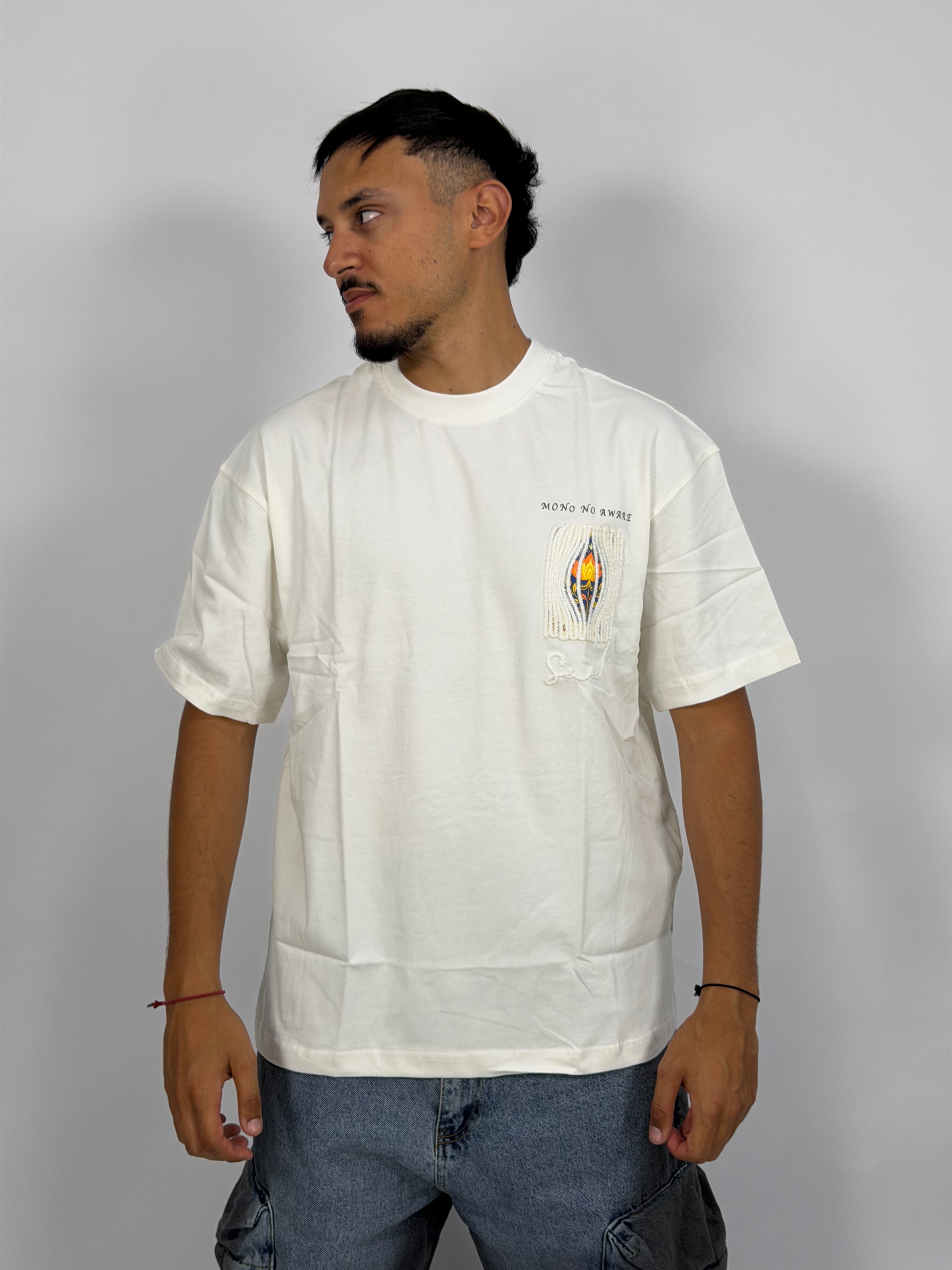 T-shirt ORIGINAL Oversize Blanc – Mono Art Texture Edition