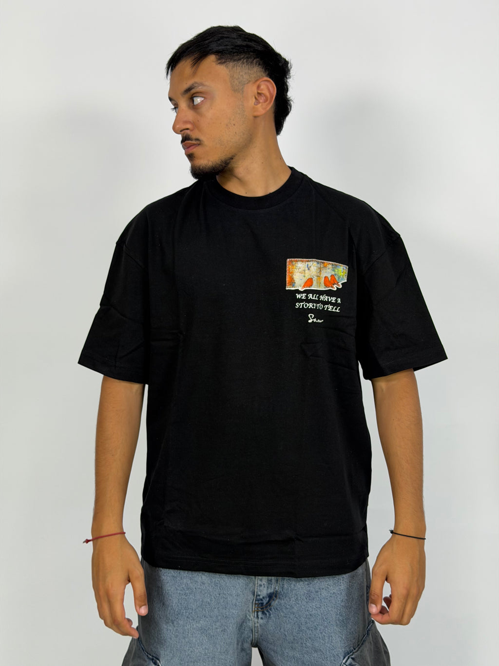 T-shirt Oversize Noir – Story Frame Raven Edition