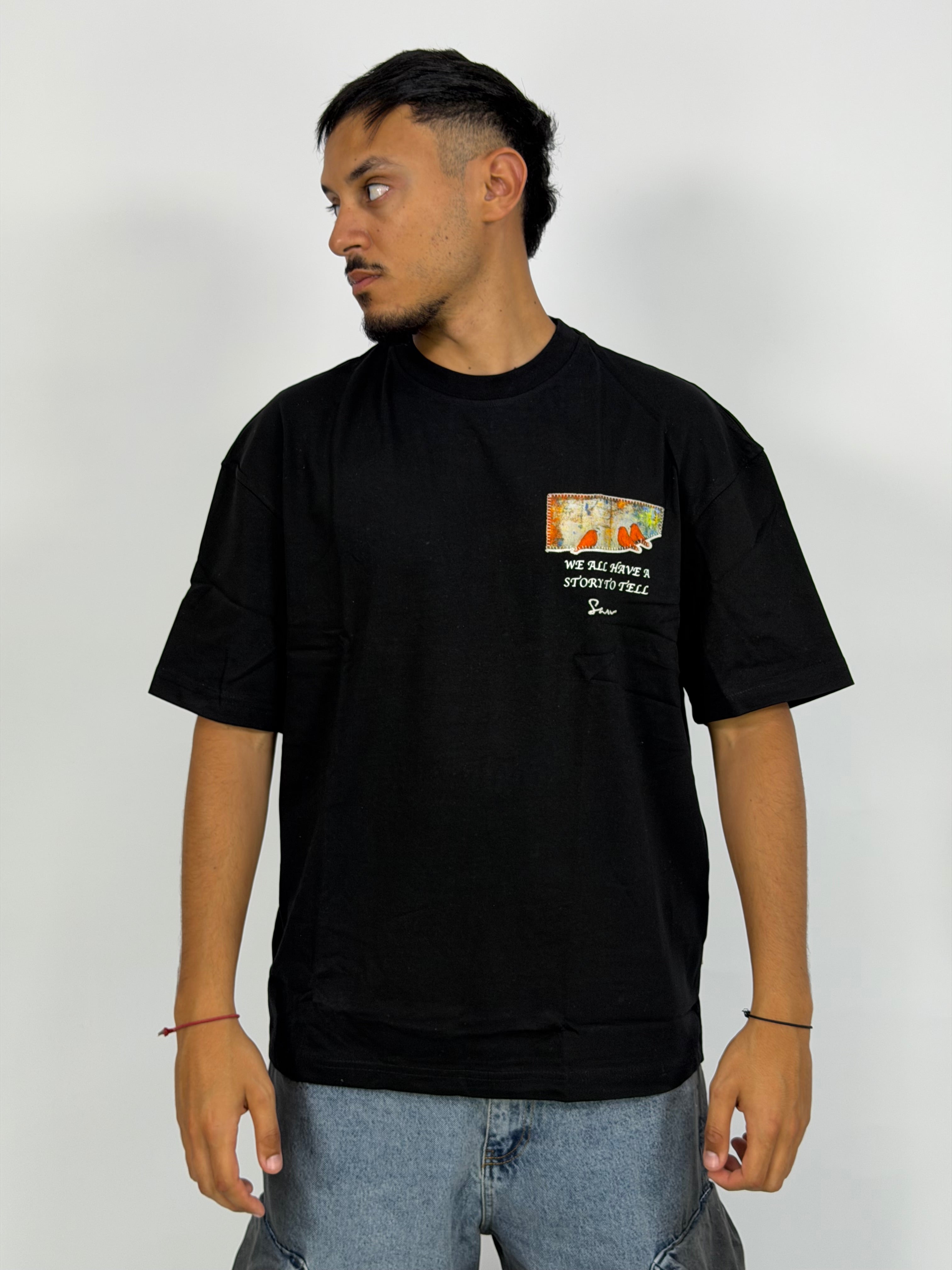T-shirt Oversize Noir – Story Frame Raven Edition