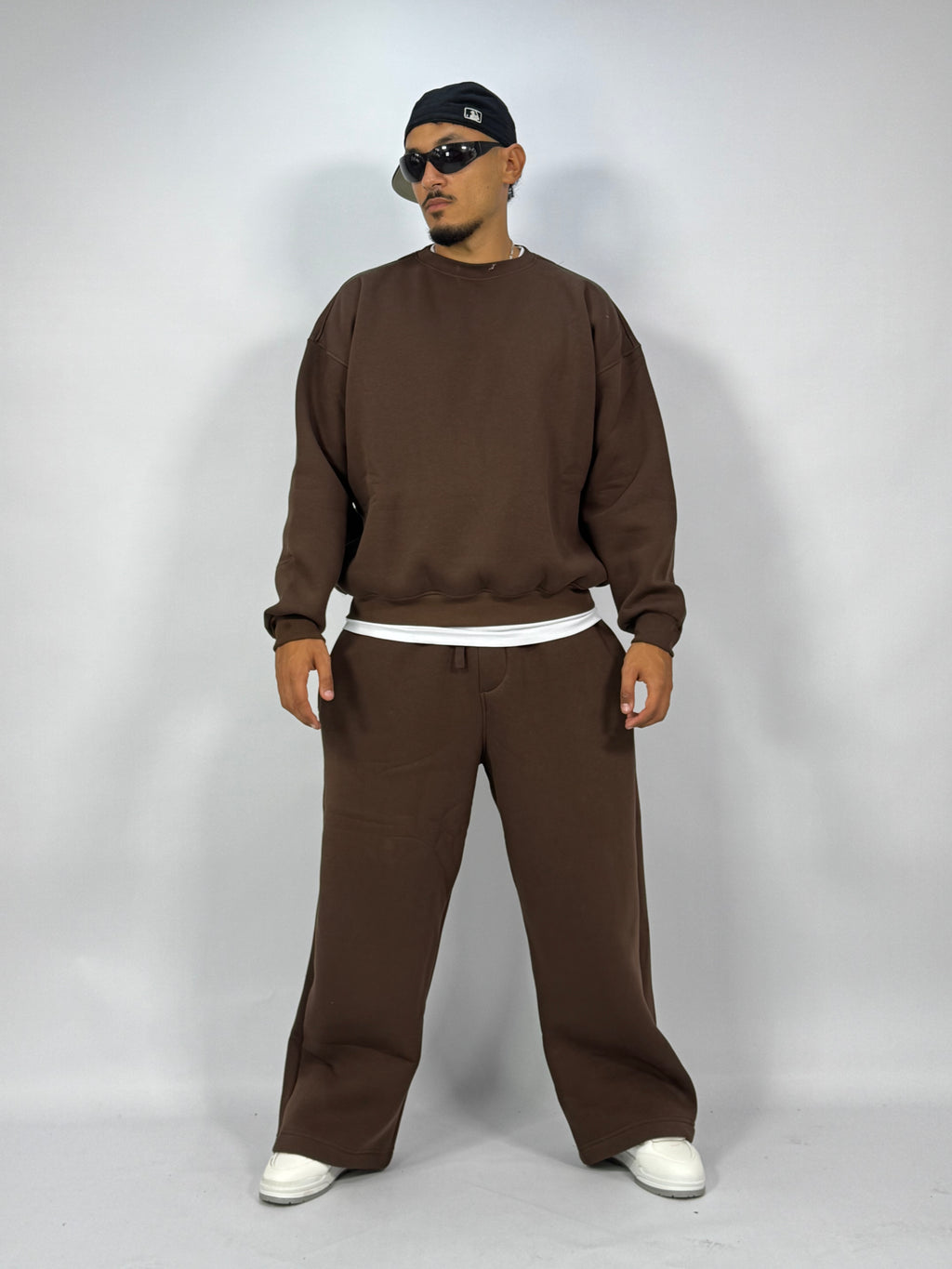 Ensemble Streetwear Oversize Marron – Sweat & Pantalon