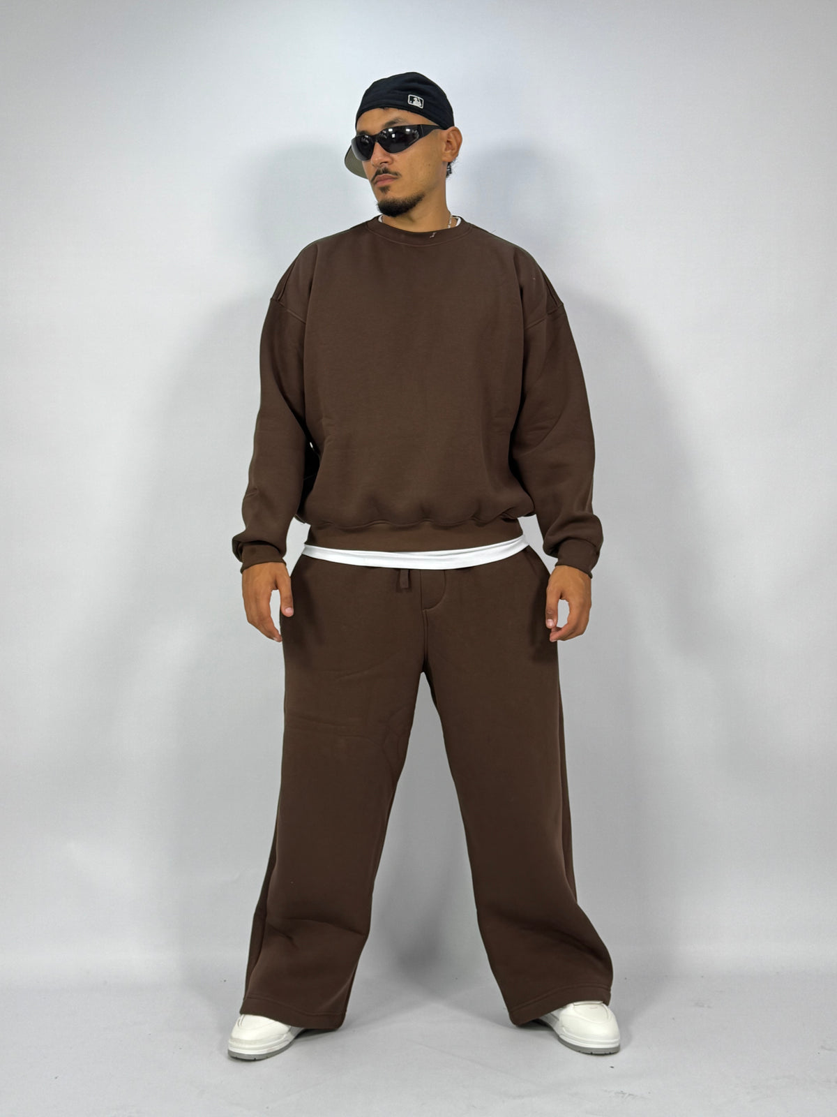 Ensemble Streetwear Oversize Marron – Sweat & Pantalon