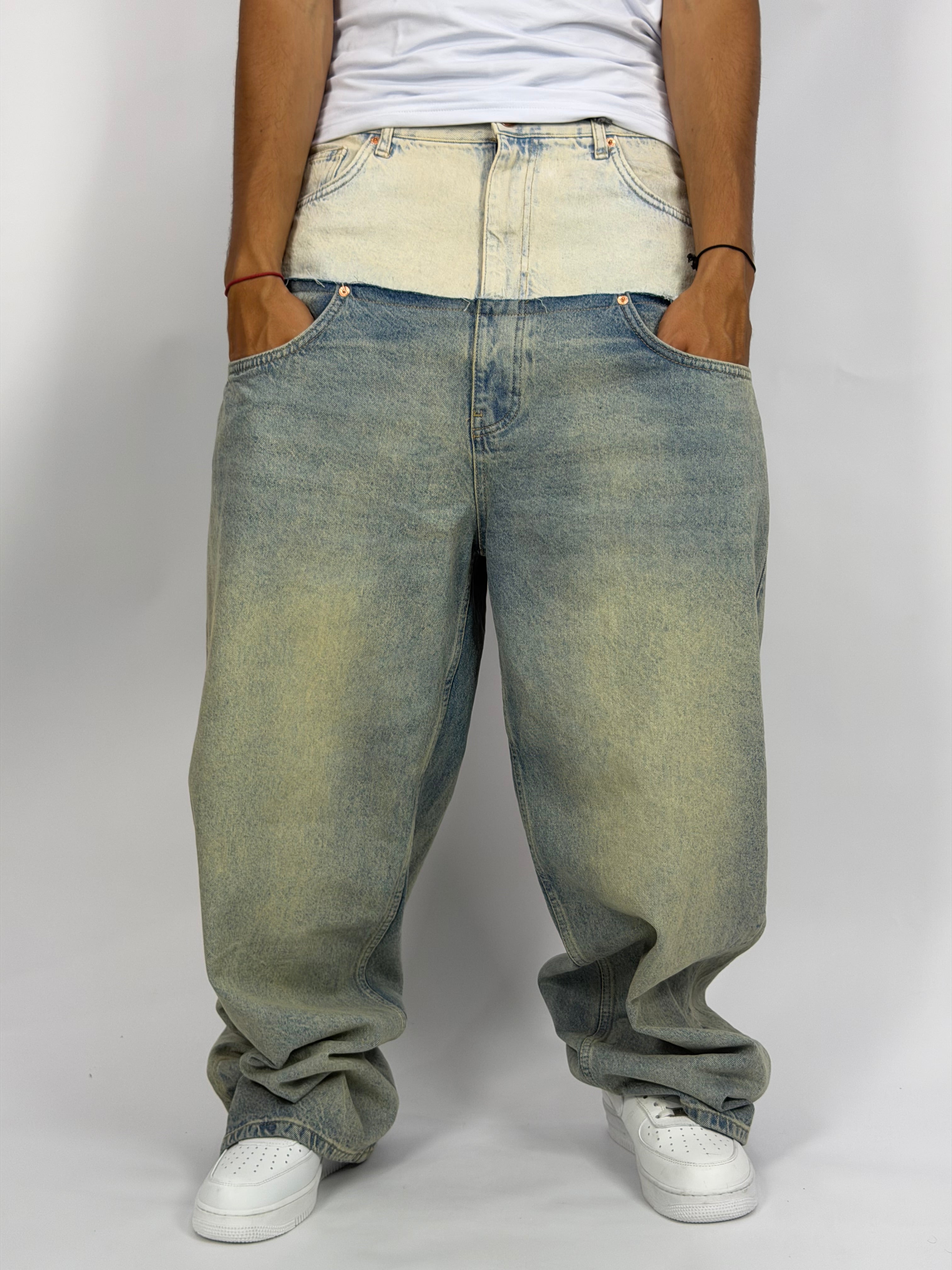 Jeans ORIGINAL Denim Oversize Patchwork – Two Tone Vintage Edition