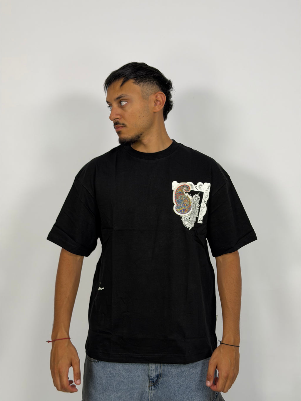 T-shirt ORIGINAL Oversize Noir – Paisley Statement “I Learned & Changed” Edition