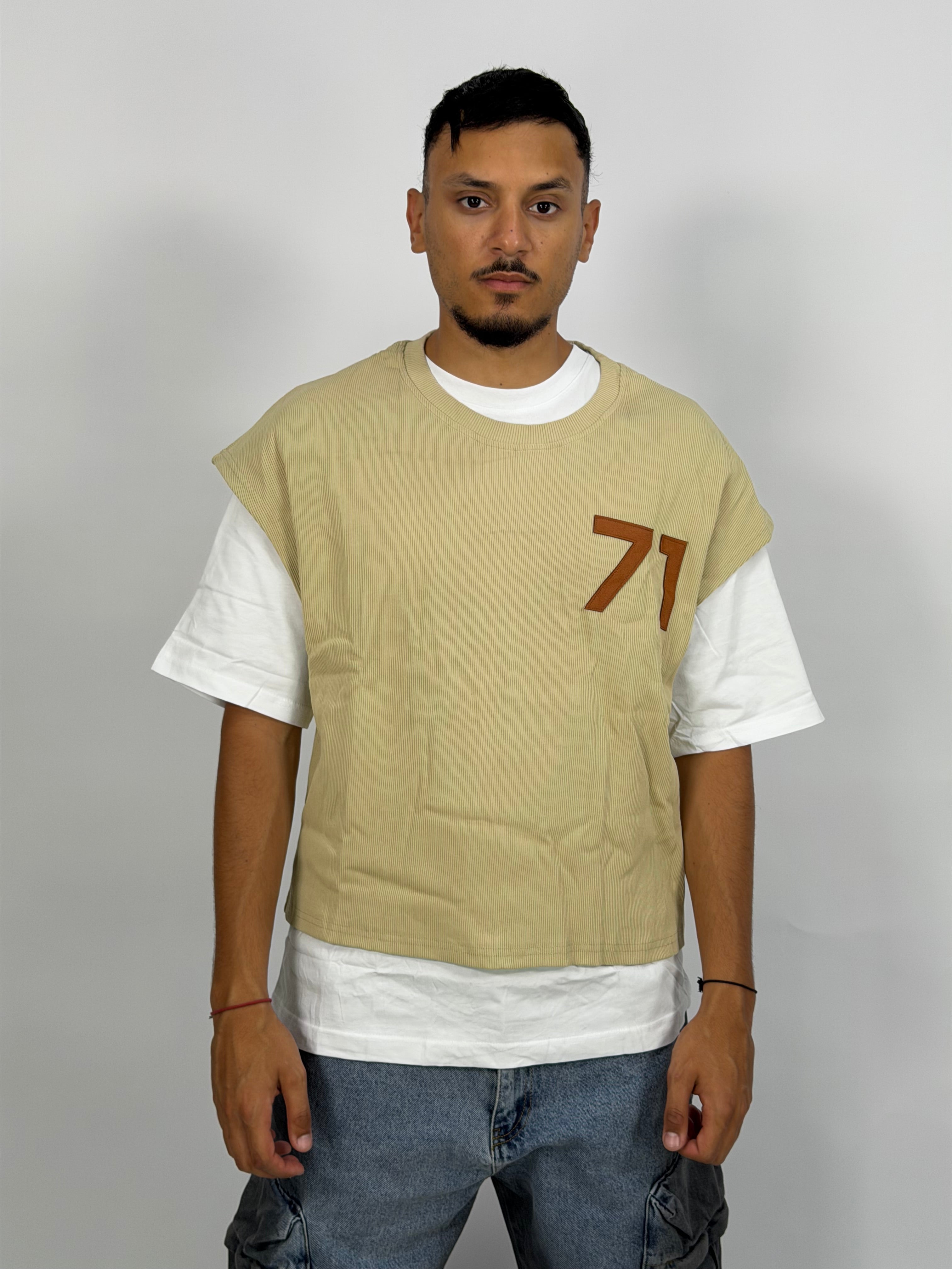 T-shirt Double Layer Beige – 71 Urban Edition