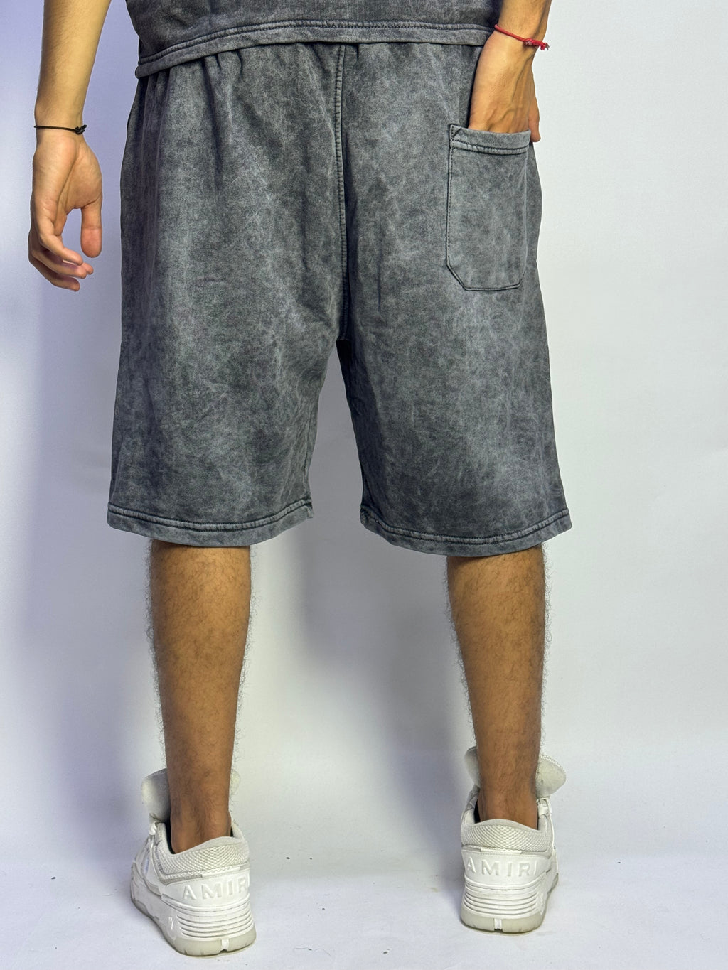 Ensemble Streetwear Oversize Gris Washed – T-shirt & Short Premium